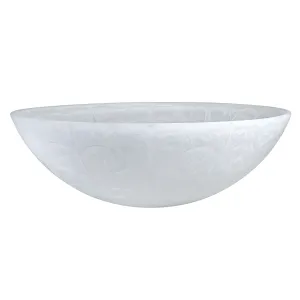 # 23129-11, Frosted Glass Shade for Medium Base Socket Torchiere Lamp, Swag Lamp and Pendant,15-3/4" Diameter x 5-1/4" Height.