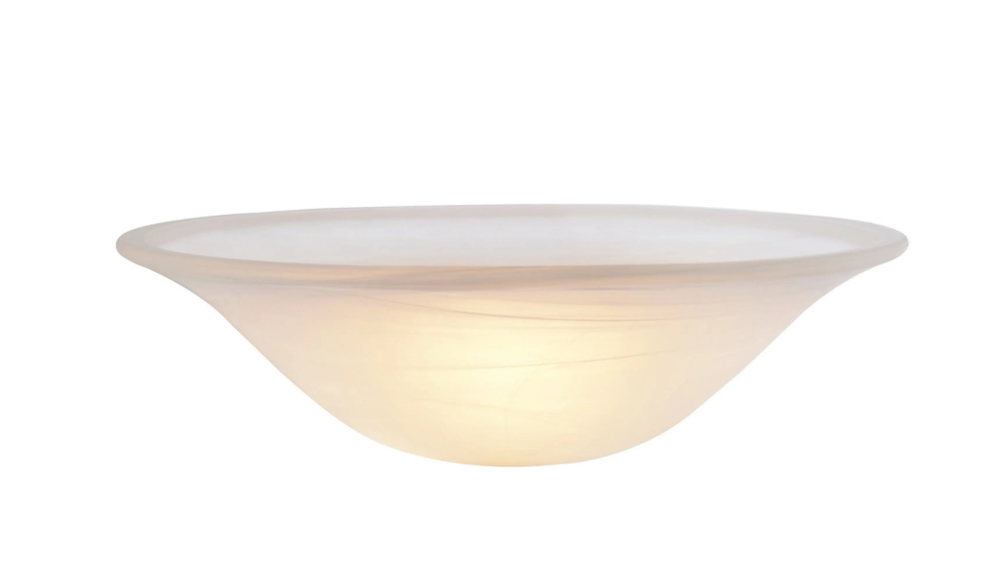 # 23142-11, Alabaster Glass Shade for Medium Base Socket Torchiere Lamp, Swag Lamp and Pendant,15" Diameter x 4-1/2" Height.