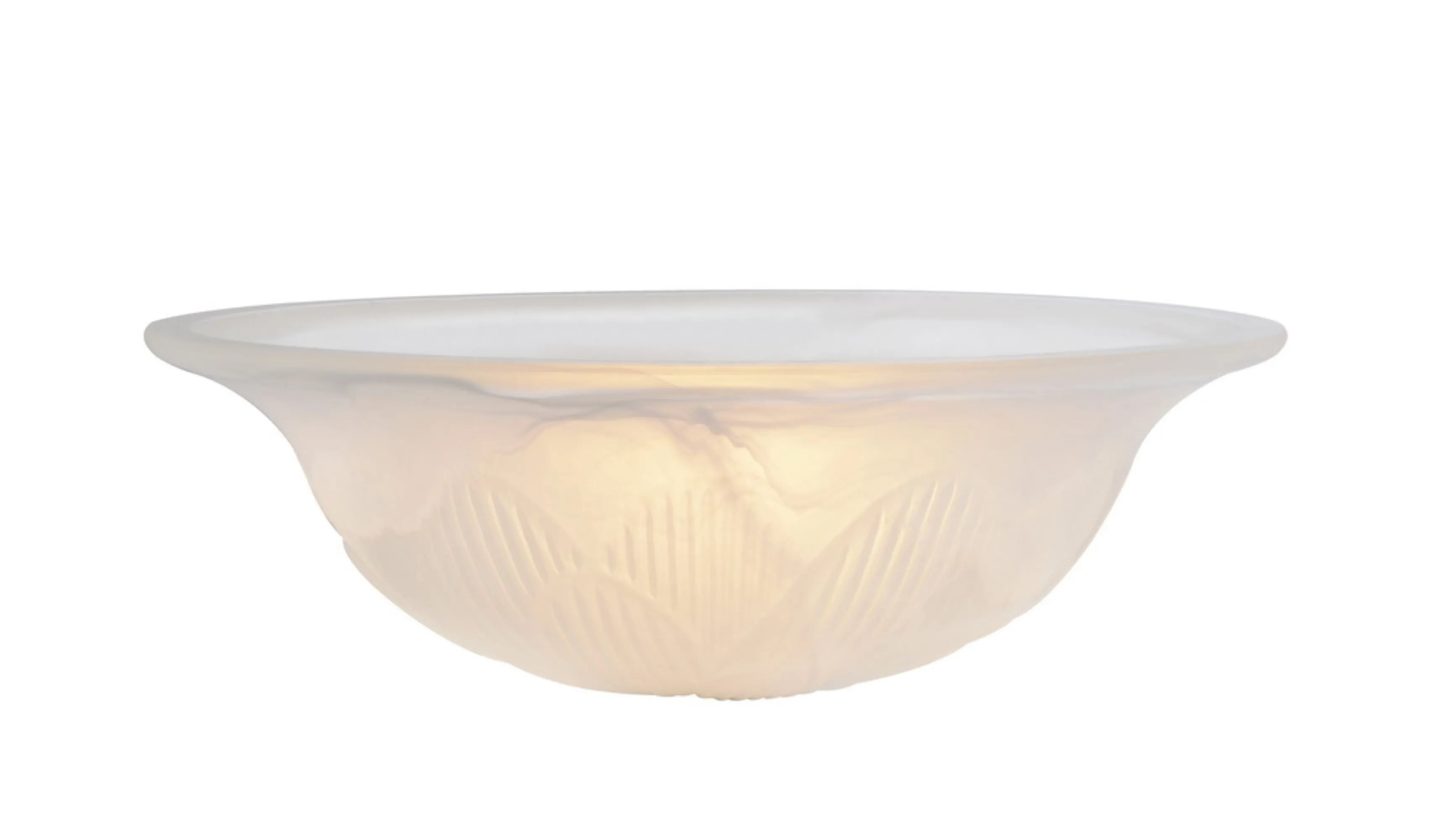 # 23151-11, Alabaster Glass Shade for Medium Base Socket Torchiere Lamp, Swag Lamp,Pendant, Island Fixture.11-3/4" Diameter x 3-7/8" Height.