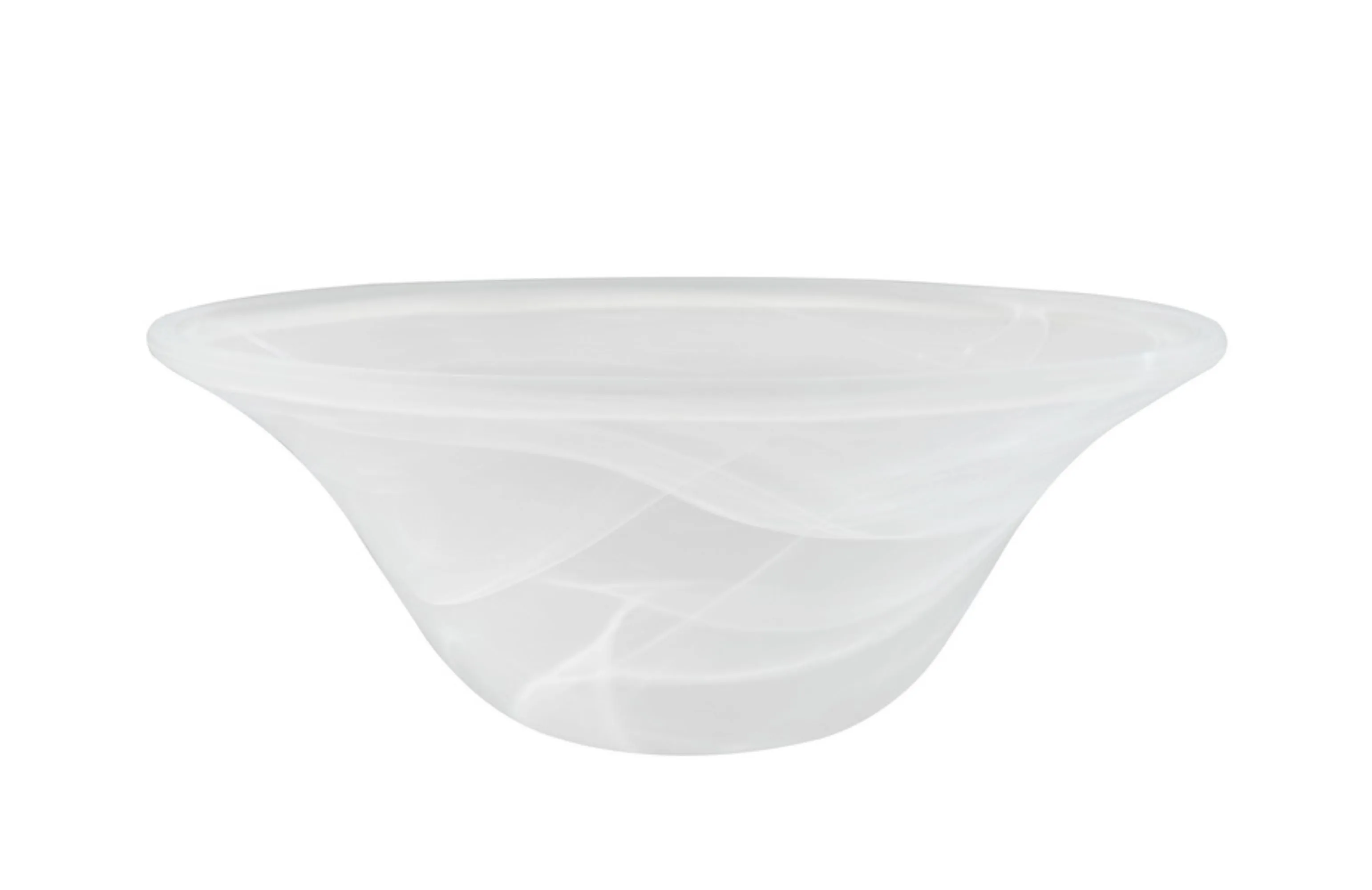 # 23509-11,Alabaster Glass Shade for Medium Base Socket Torchiere Lamp, Swag Lamp, Pendant and Island Fixture.12-1/4" Diameter x 4-3/4" High.