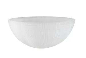 # 23516-11,Frosted/Fabric Painted Glass Shade for Medium Base Socket Torchiere Lamp, Swag Lamp and Pendant,13" Diameter x 5-3/4" High.