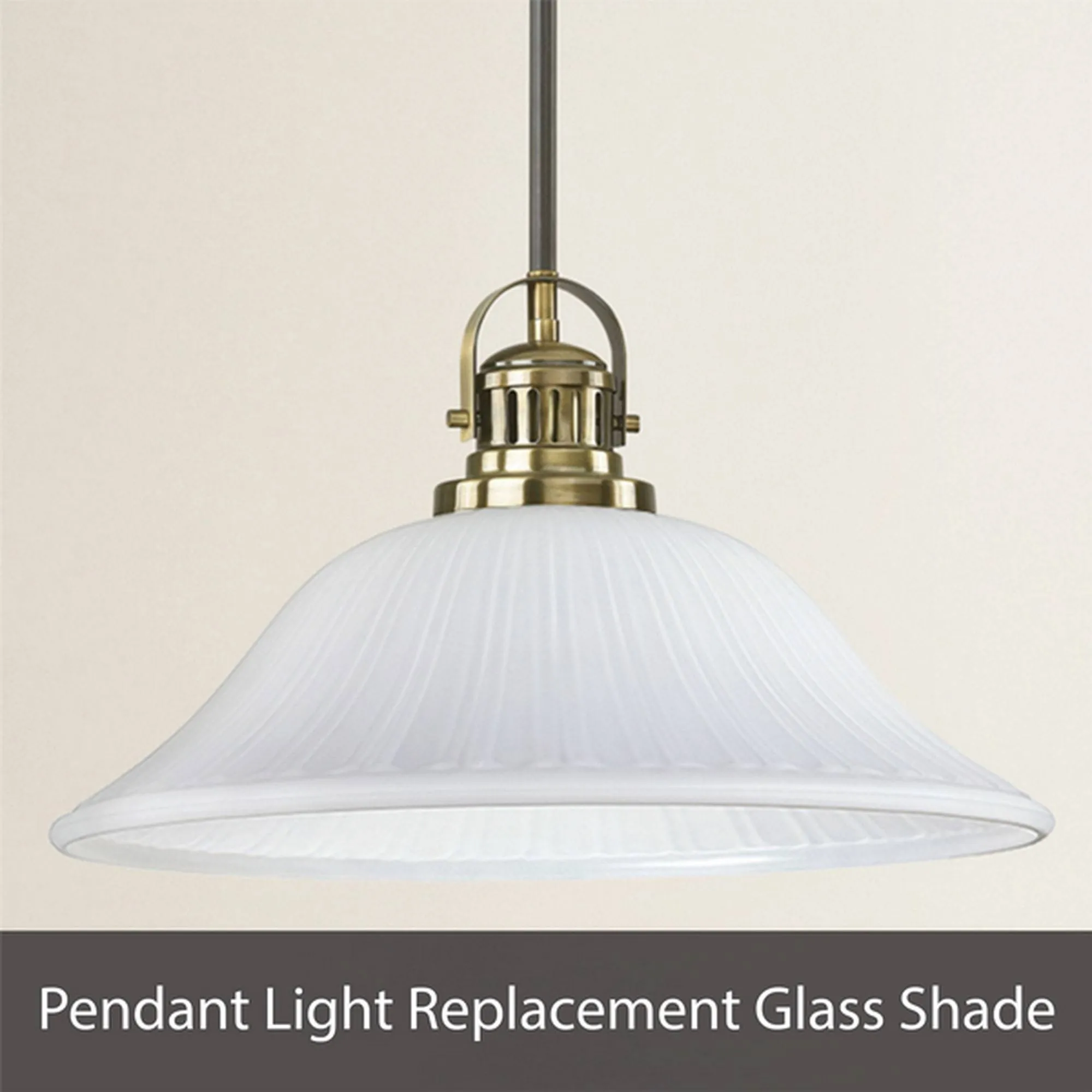 # 25306-64-1, Frosted Octagon Glass Shade for Medium Base Socket Torchiere Lamp, Swag Lamp, Pendant, Island Fixture, 1-5/8" Fitter, 12-1/8" Diameter x 4-1/4" Height
