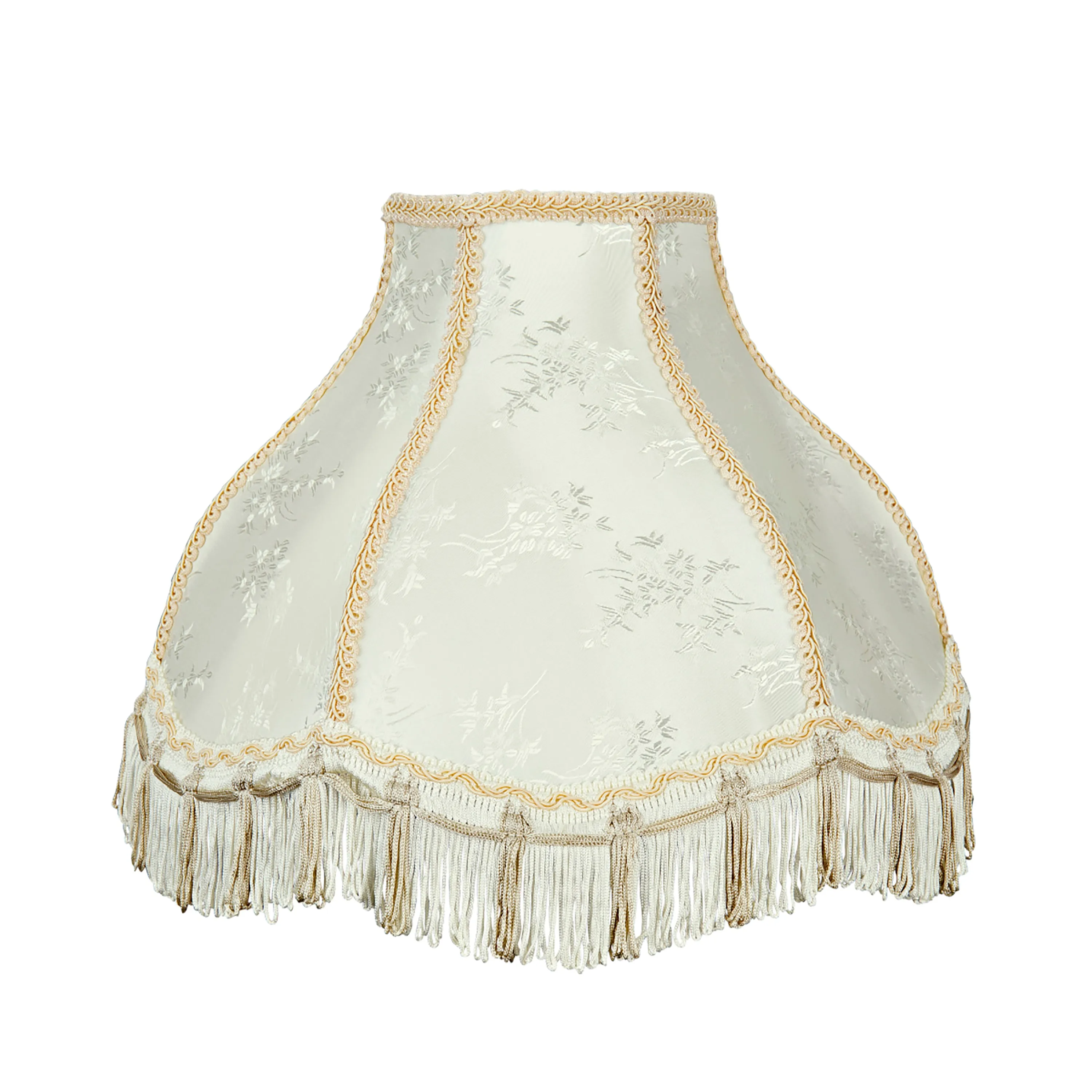# 30331 Transitional Scallop Bell Shape Spider Construction Lamp Shade in Ivory, 13" wide (5" x 13" x 9 1/2")