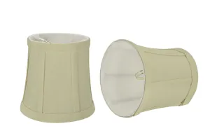 # 30362-X Small Bell Shape Chandelier Clip-On Lamp Shade Set of 2, 5, 6,and 9, Transitional Design in Beige, 5" bottom width (4" x 5" x 5")