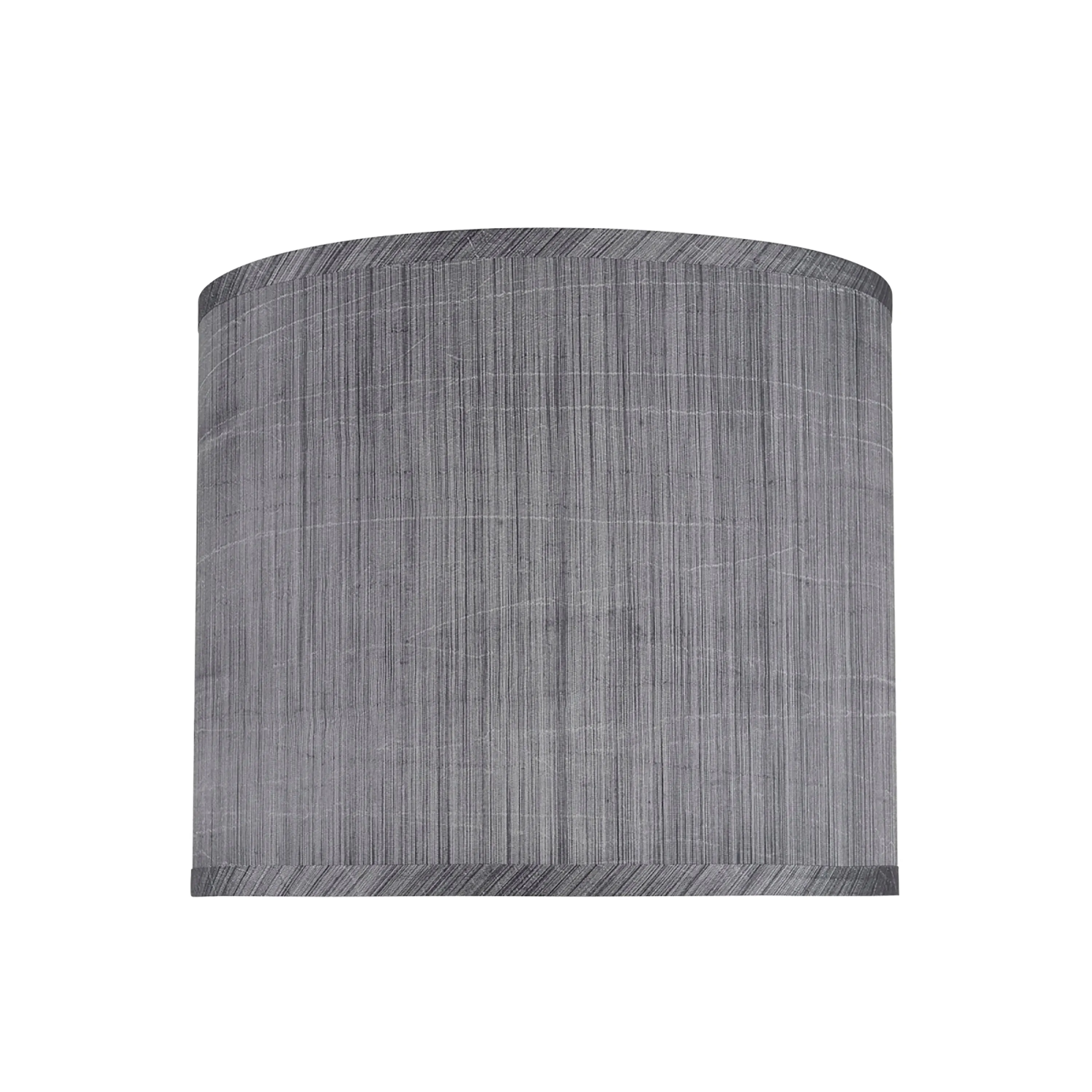 # 31015 Transitional Hardback Drum (Cylinder) Shape Spider Construction Shade in Grey & Black, 12" wide (12" x 12" x 10")