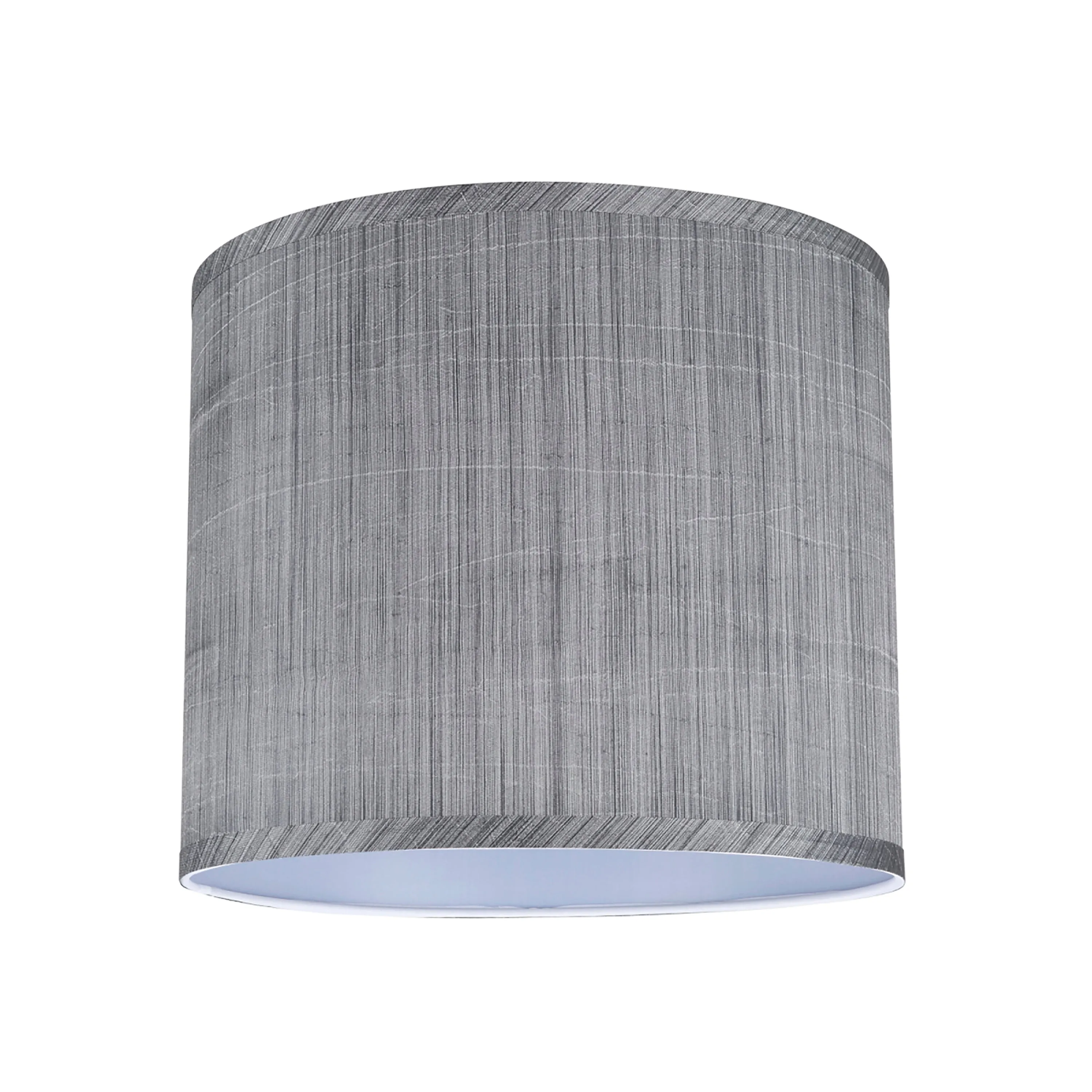 # 31015 Transitional Hardback Drum (Cylinder) Shape Spider Construction Shade in Grey & Black, 12" wide (12" x 12" x 10")
