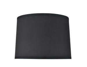 # 31066 Transitional Hardback Drum (Cylinder) Shape Spider Construction Lamp Shade in Black, 14" wide (13" x 14" x 10")