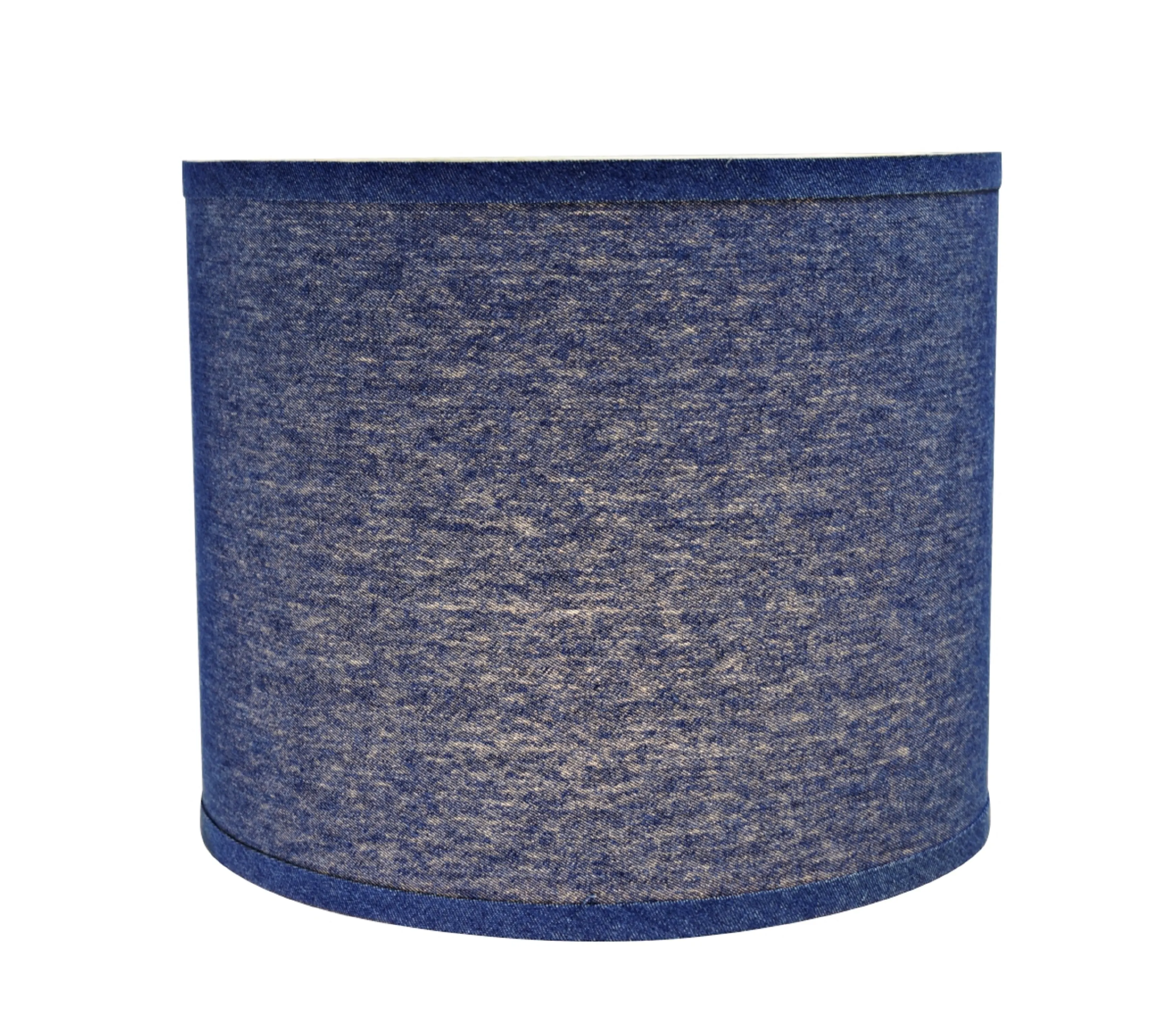 # 31087  Transitional Hardback Drum (Cylinder) Shaped Spider Construction Lamp Shade in Washing Blue, 12" wide (12" x 12" x 10")