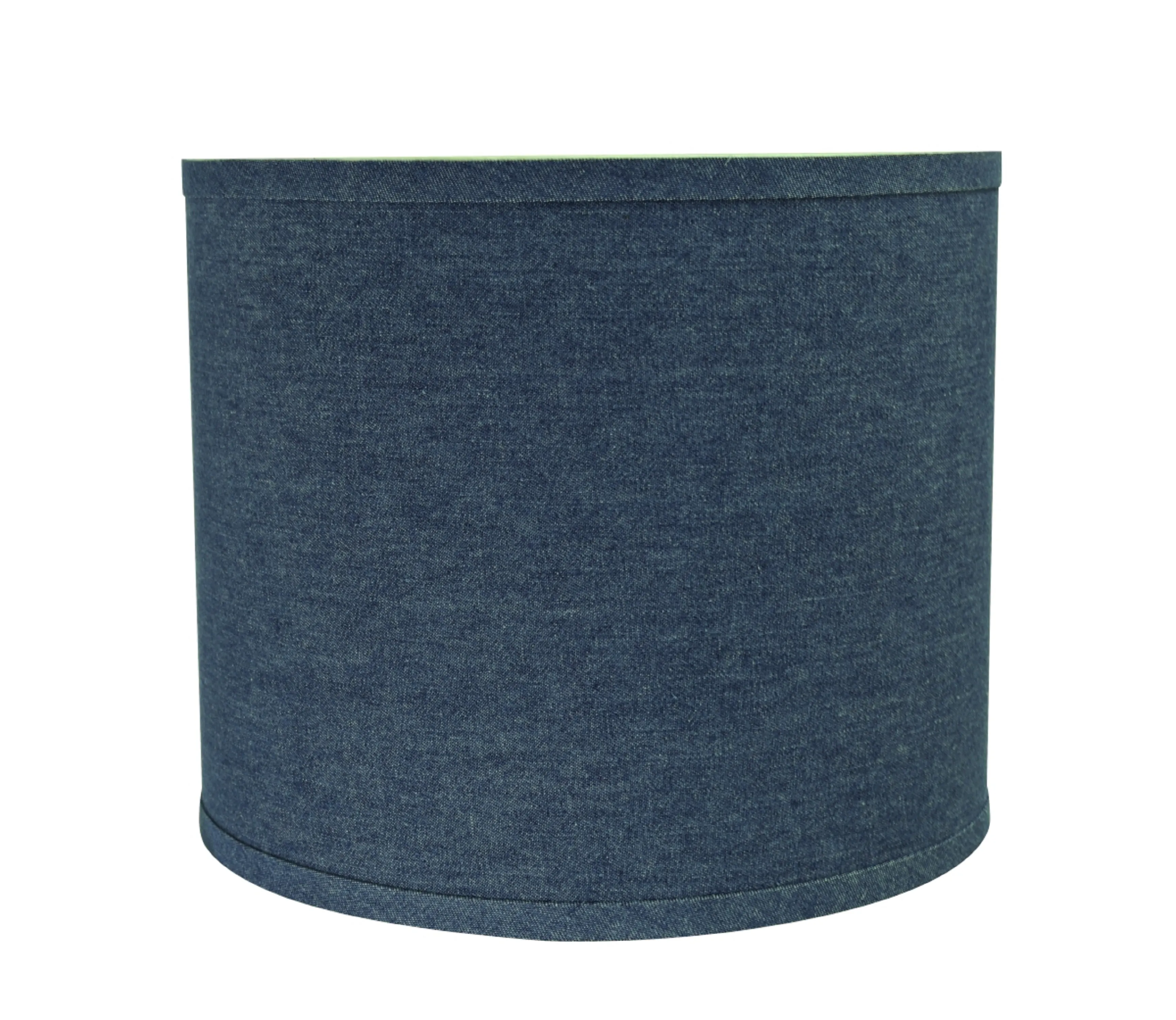# 31087  Transitional Hardback Drum (Cylinder) Shaped Spider Construction Lamp Shade in Washing Blue, 12" wide (12" x 12" x 10")