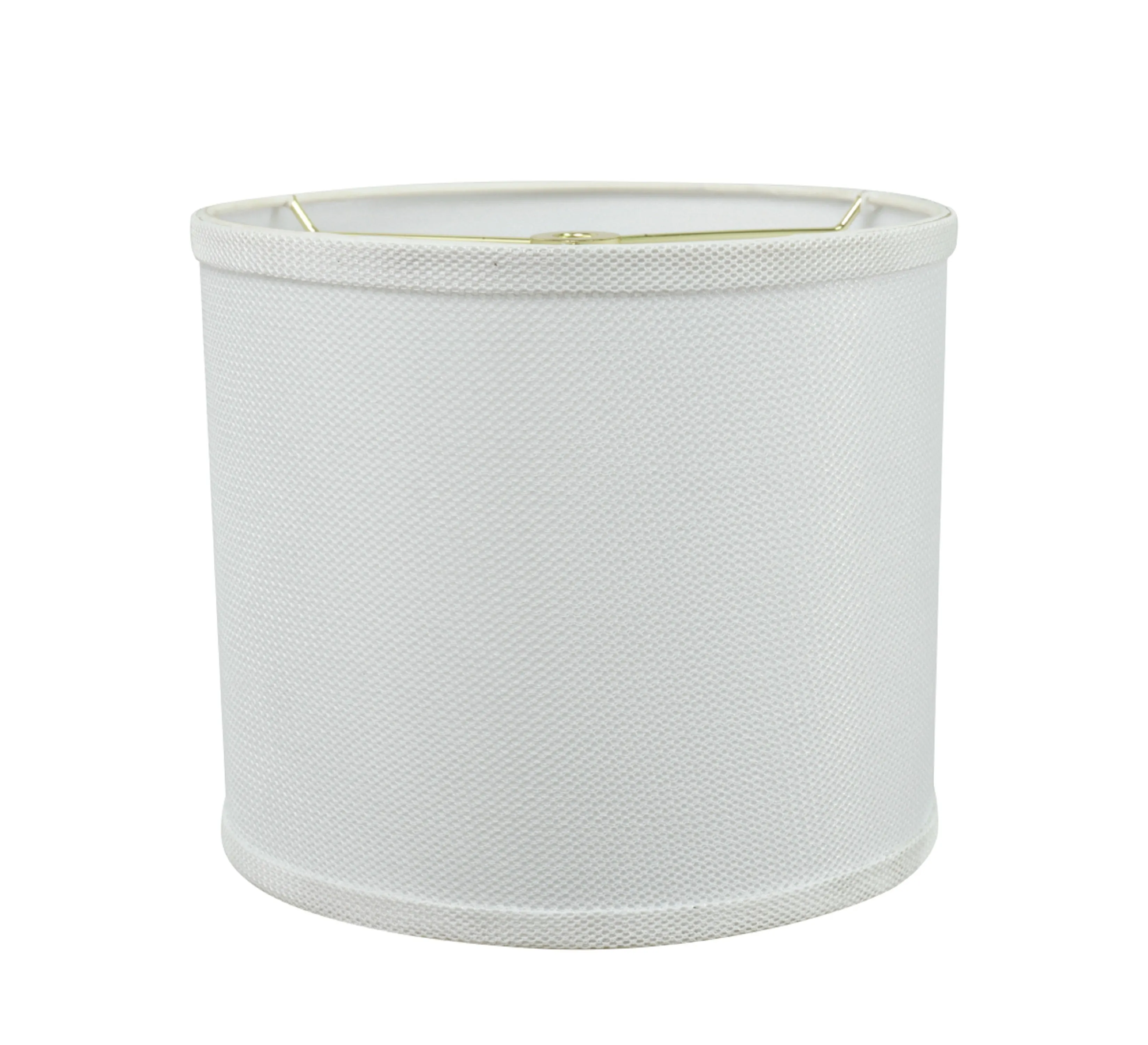 # 31101 Transitional Drum (Cylinder) Shaped Spider Construction Lamp Shade in White, 12" wide (12" x 12" x 10")