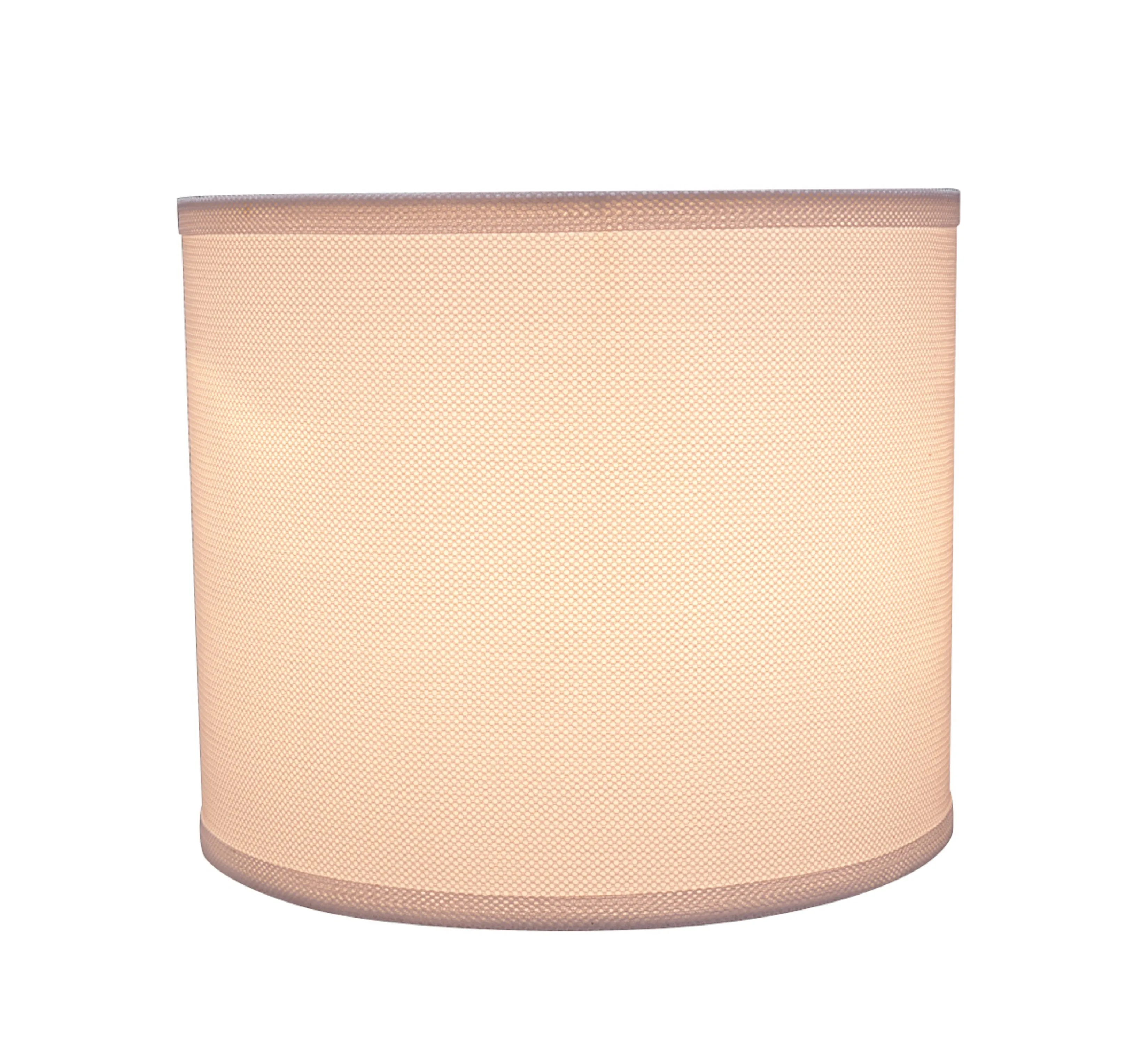 # 31101 Transitional Drum (Cylinder) Shaped Spider Construction Lamp Shade in White, 12" wide (12" x 12" x 10")