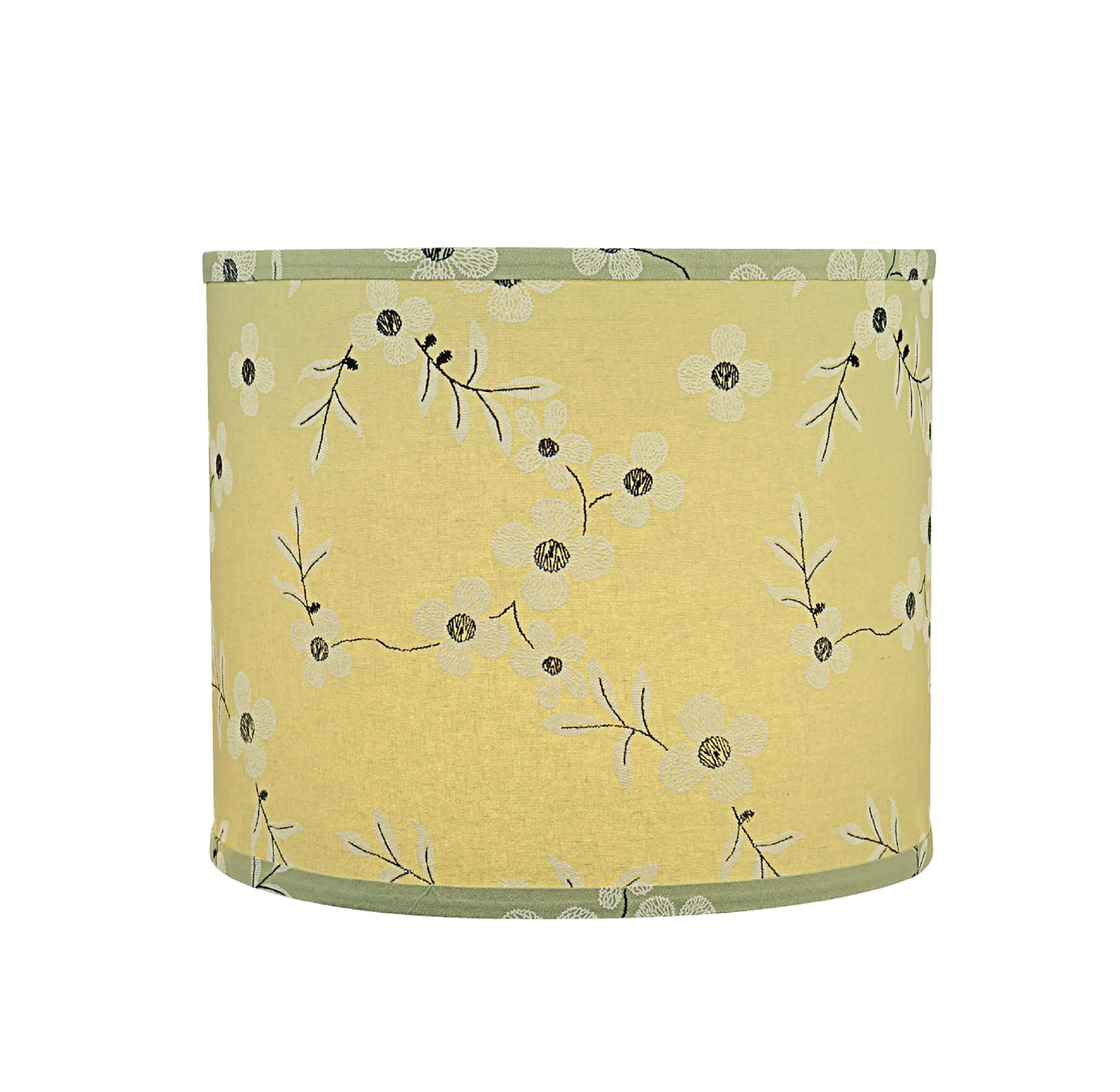 # 31102 Transitional Drum (Cylinder) Shaped Spider Construction Lamp Shade in Light Green, 12" wide (12" x 12" x 10")