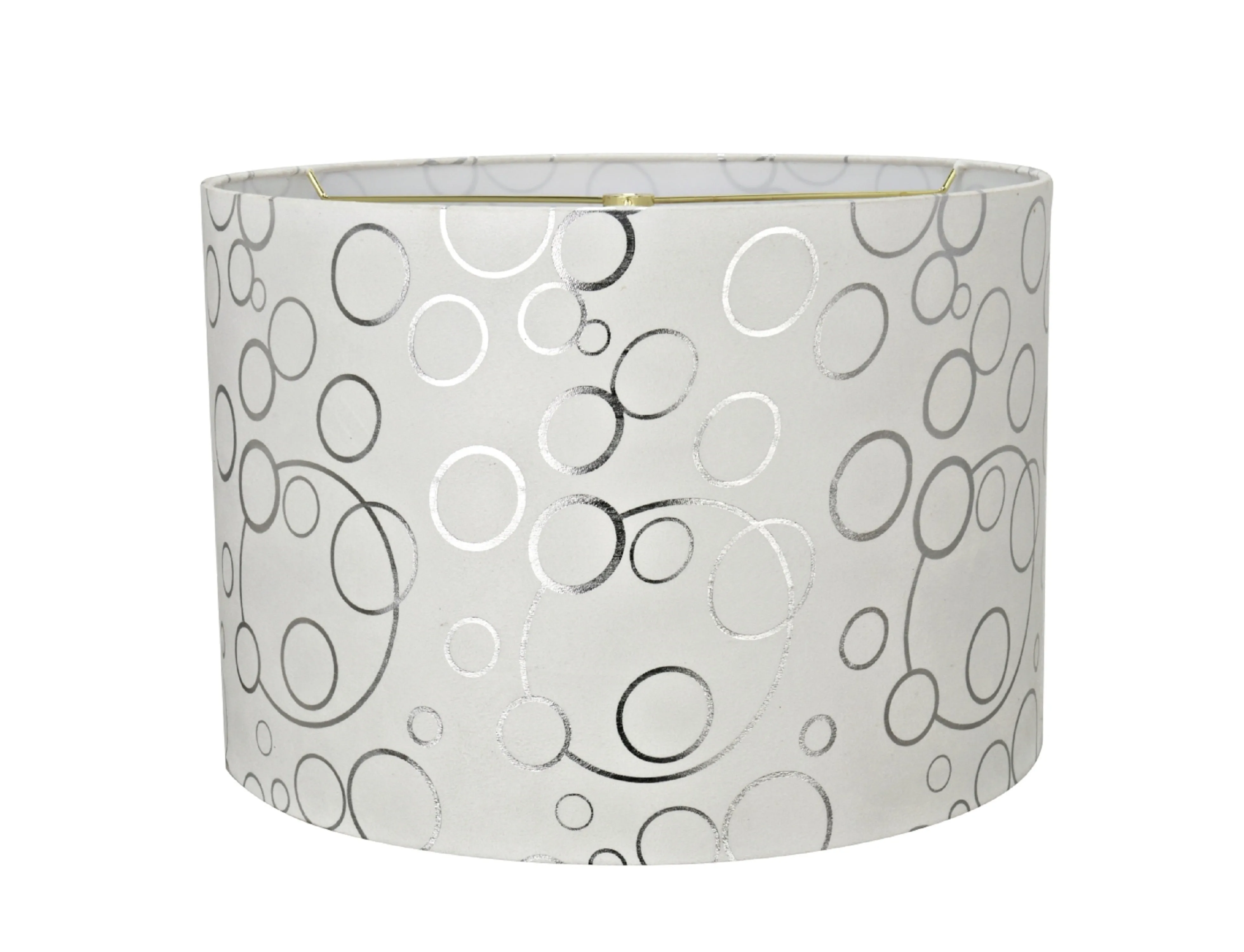 # 31163 Transitional Drum (Cylinder) Shaped Spider Construction Lamp Shade in White, 16" wide (16" x 16" x 11")