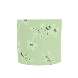 # 31197 Transitional Drum (Cylinder) Shaped Clip-On Construction Lamp Shade in Light Green, 5" wide (5" x 5" x 5")