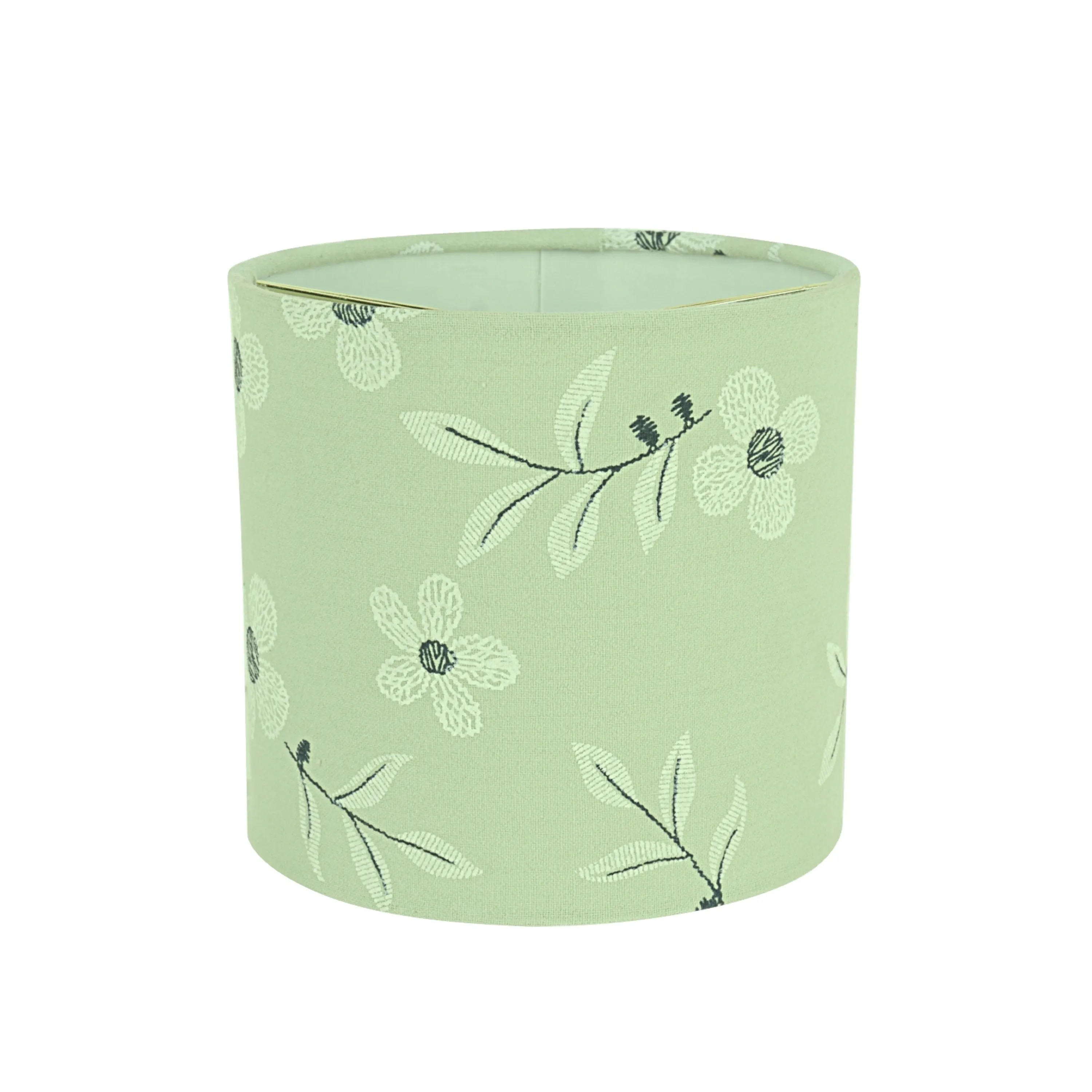 # 31197 Transitional Drum (Cylinder) Shaped Clip-On Construction Lamp Shade in Light Green, 5" wide (5" x 5" x 5")