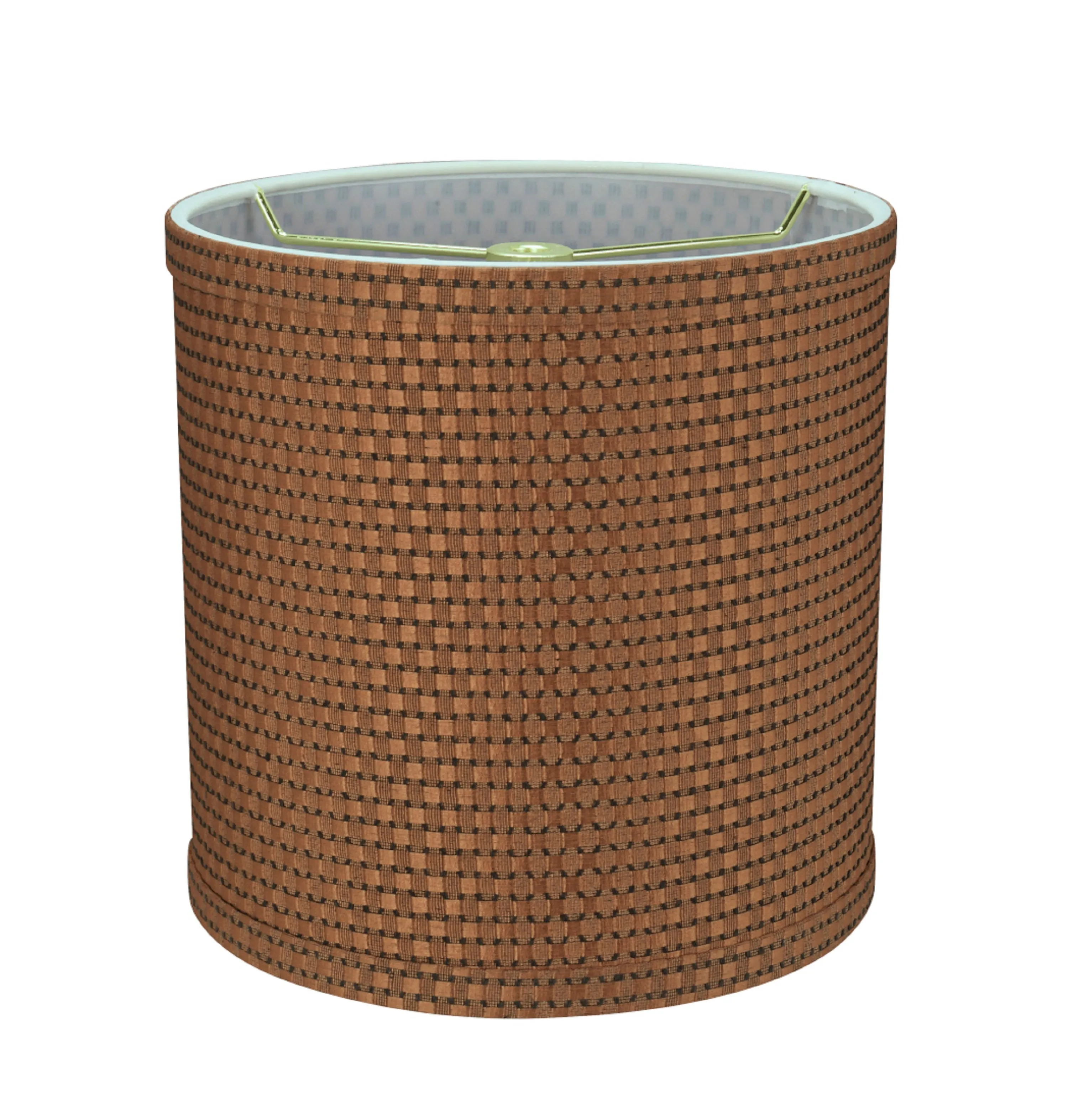 # 31233 Transitional Drum (Cylinder) Shape Spider Construction Lamp Shade in Brown, 8" wide (8" x 8" x 8")