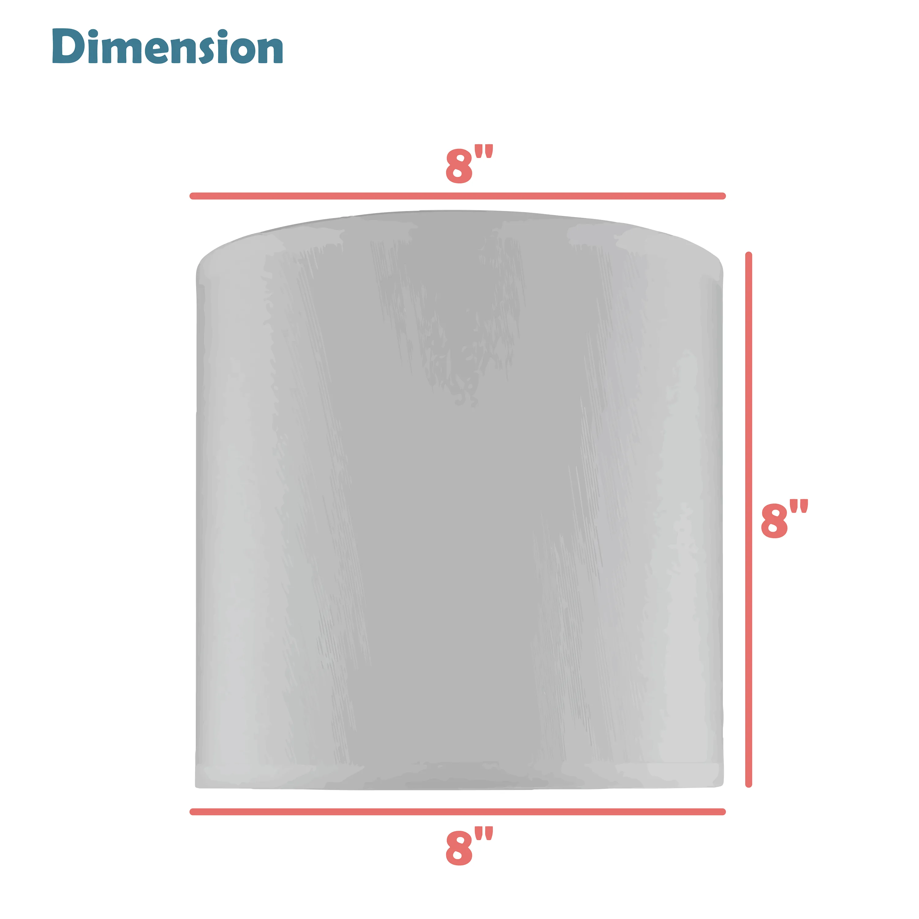 # 31237 Transitional Drum (Cylinder) Shape Spider Construction Lamp Shade in Tan, 8" wide (8" x 8" x 8")