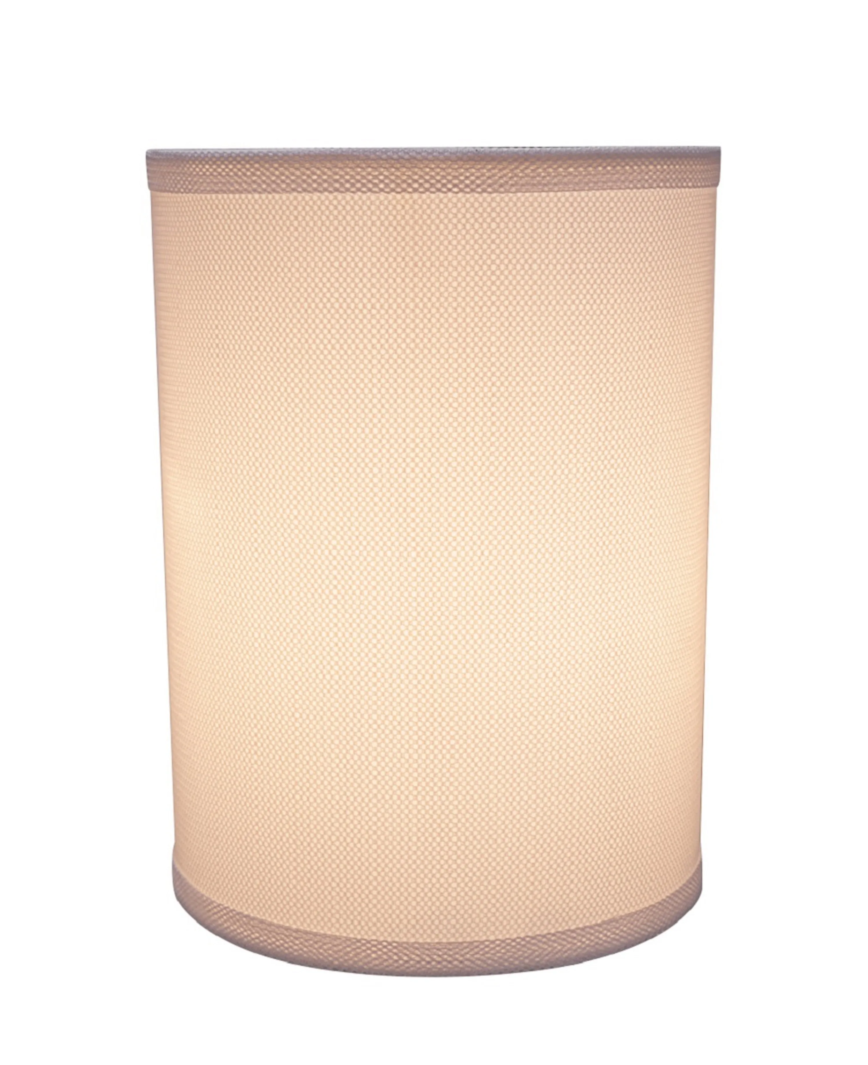 # 31279 Transitional Drum (Cylinder) Shaped Spider Construction Lamp Shade in White, 8" wide (8" x 8" x 11")