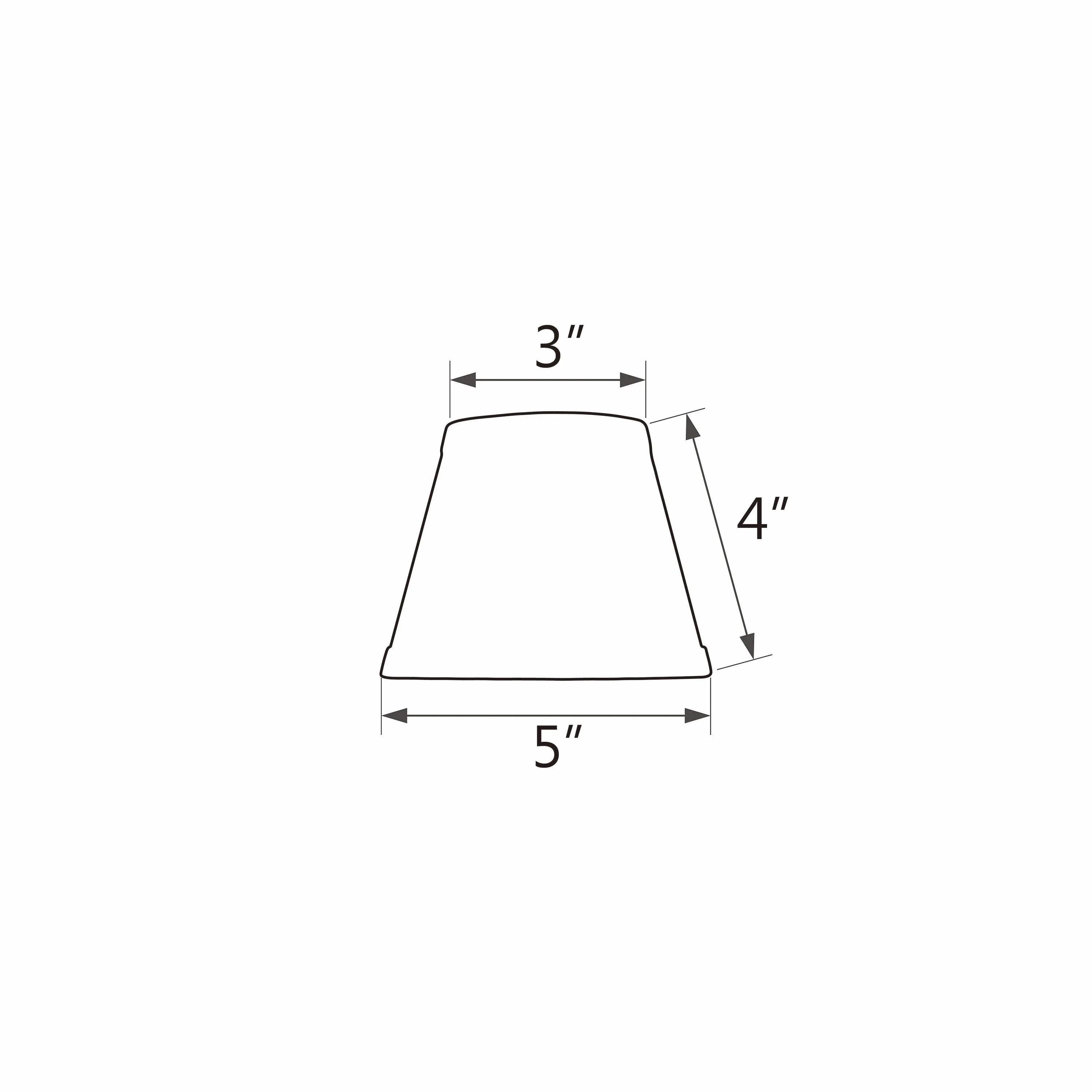 # 32061-X Small Hardback Empire Shape Mini Chandelier Clip-On Lamp Shade, Transitional Design, Grey & Black, 5" bottom width (3" x 5" x 4") - Sold in 2, 5, 6 & 9 Packs