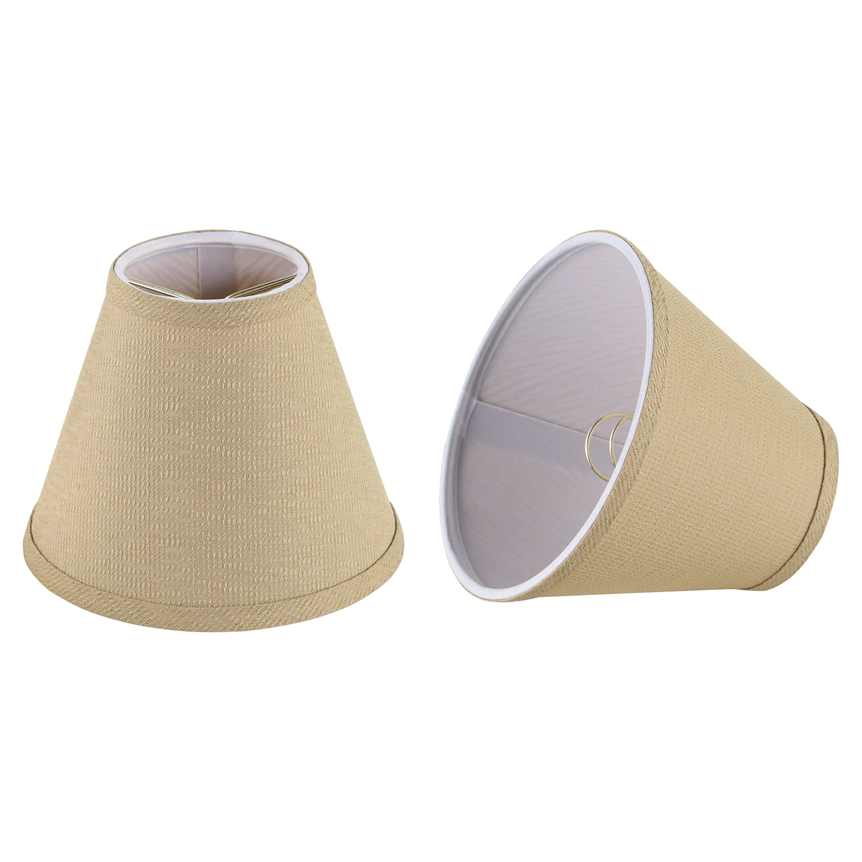 # 32134-X Small Hardback Empire Shape Mini Chandelier Clip-On Lamp Shade, Earth, 6" bottom width (3" x 6" x 5") - Sold in 2, 5, 6 & 9 Packs
