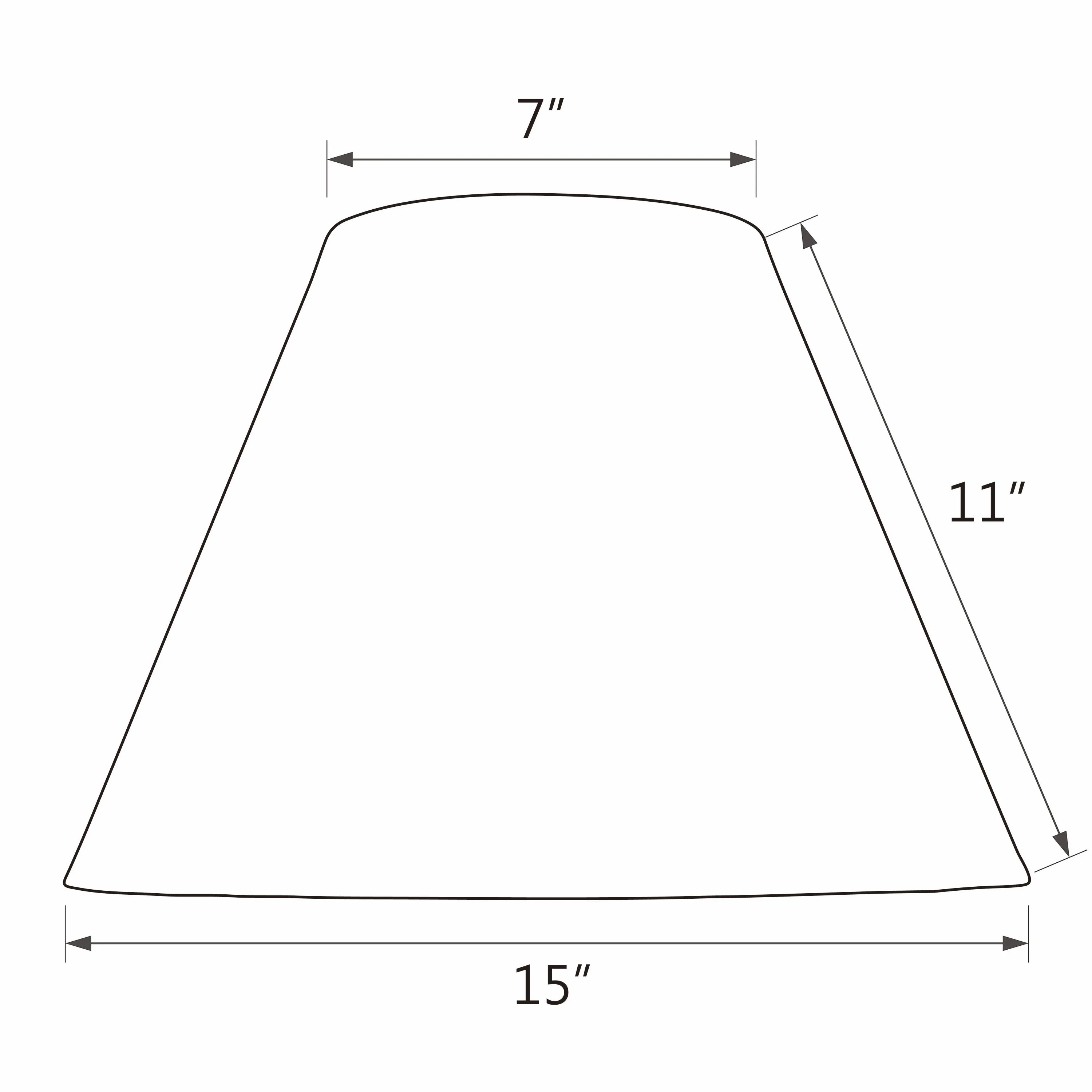 # 32153 Transitional Hardback Empire Shaped Spider Construction Lamp Shade in Off White, 15" wide (7" x 15" x 11")