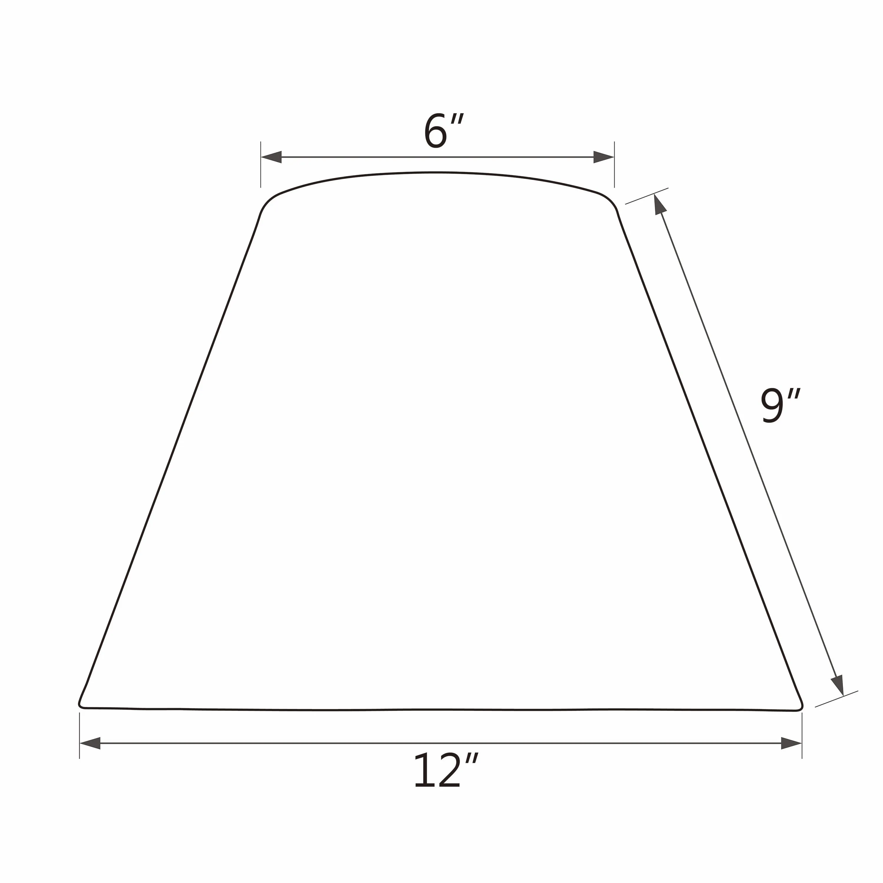 # 32197 Transitional Hardback Empire Shaped Spider Construction Lamp Shade in Off White, 12" wide (6" x 12" x 9")