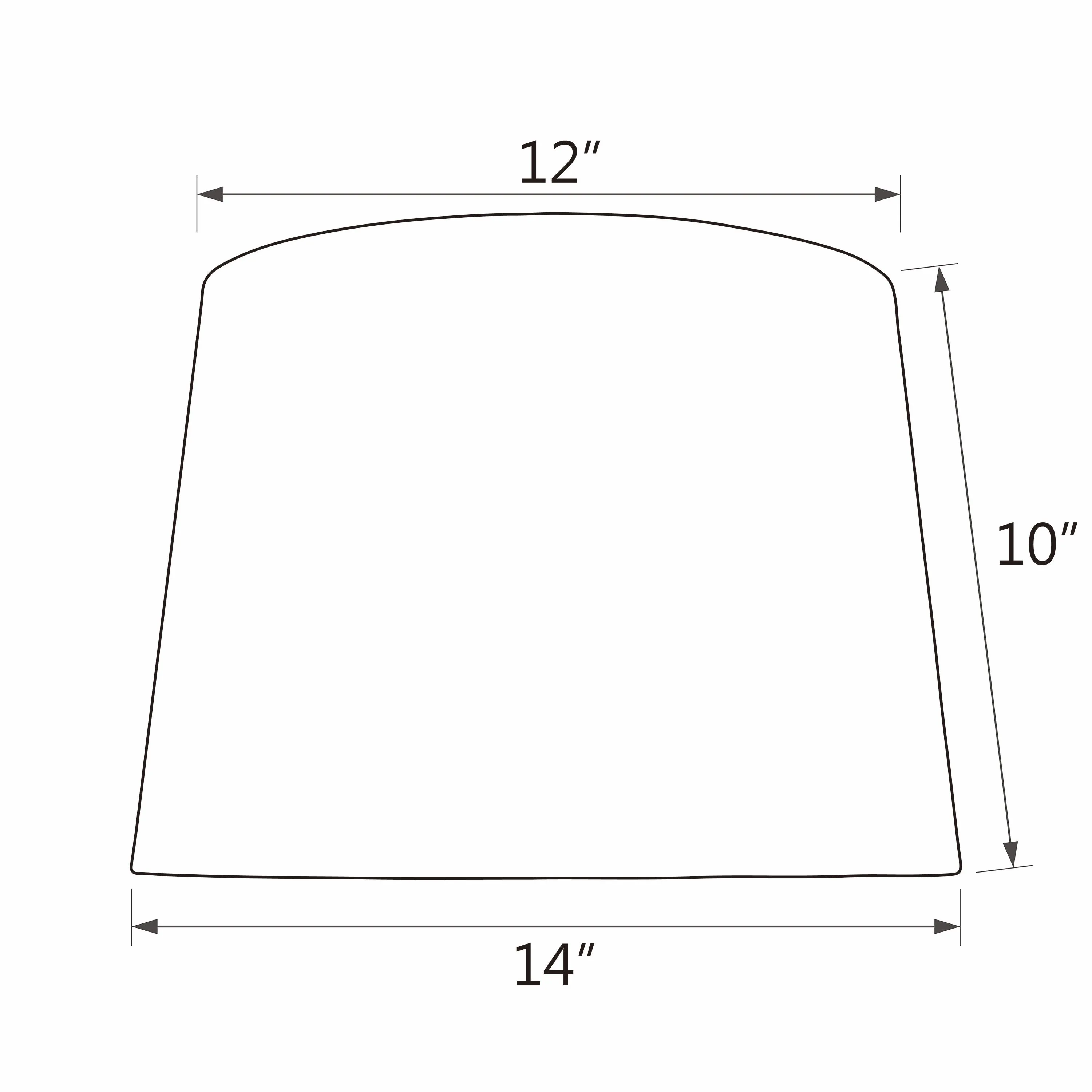 # 32320 Transitional Hardback Empire Shaped Spider Construction Lamp Shade in Off White, 14" wide (12" x 14" x 10")