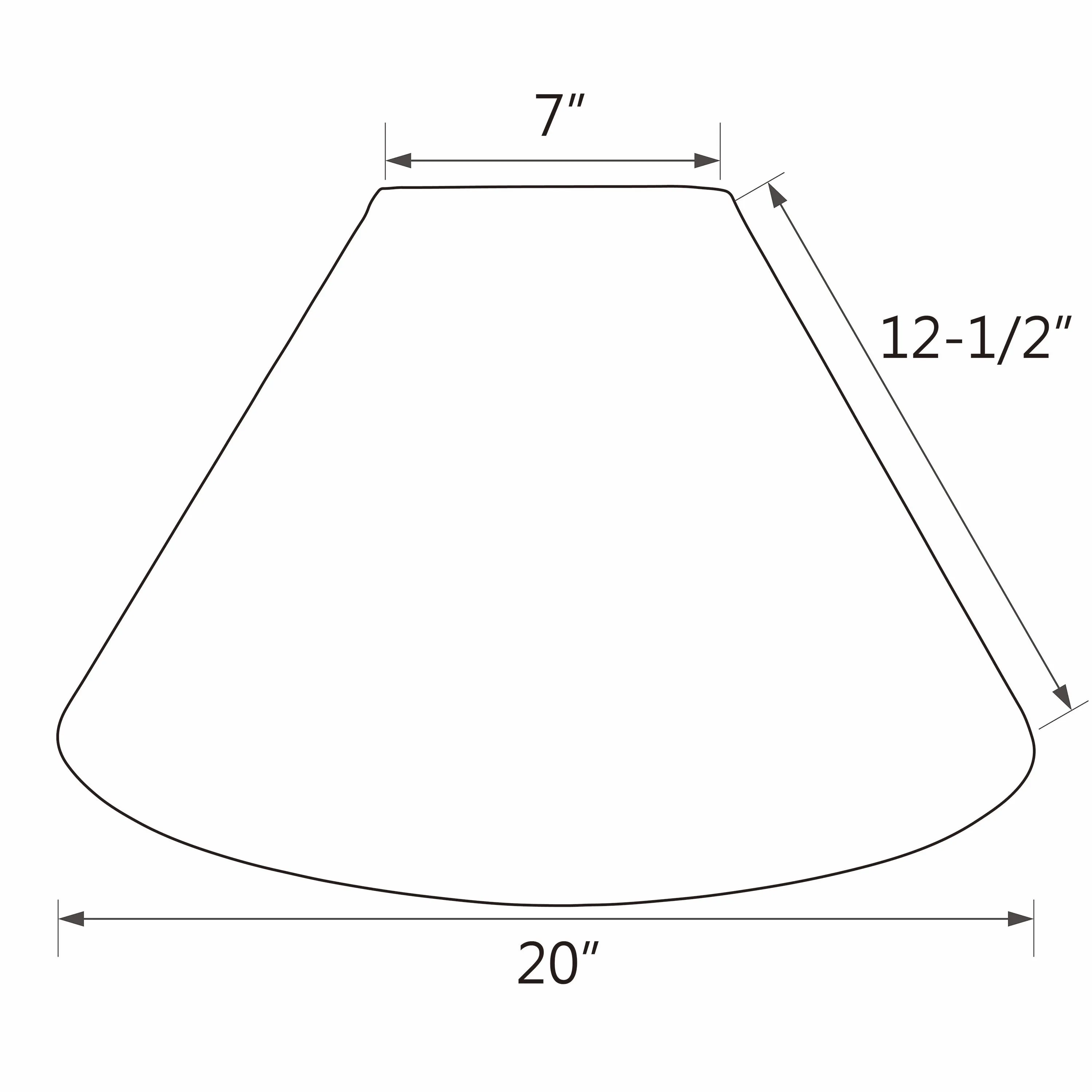 # 32561 Transitional Hardback Empire Shaped Spider Construction Lamp Shade in Beige, 20" wide (7" x 20" x 12 1/2")