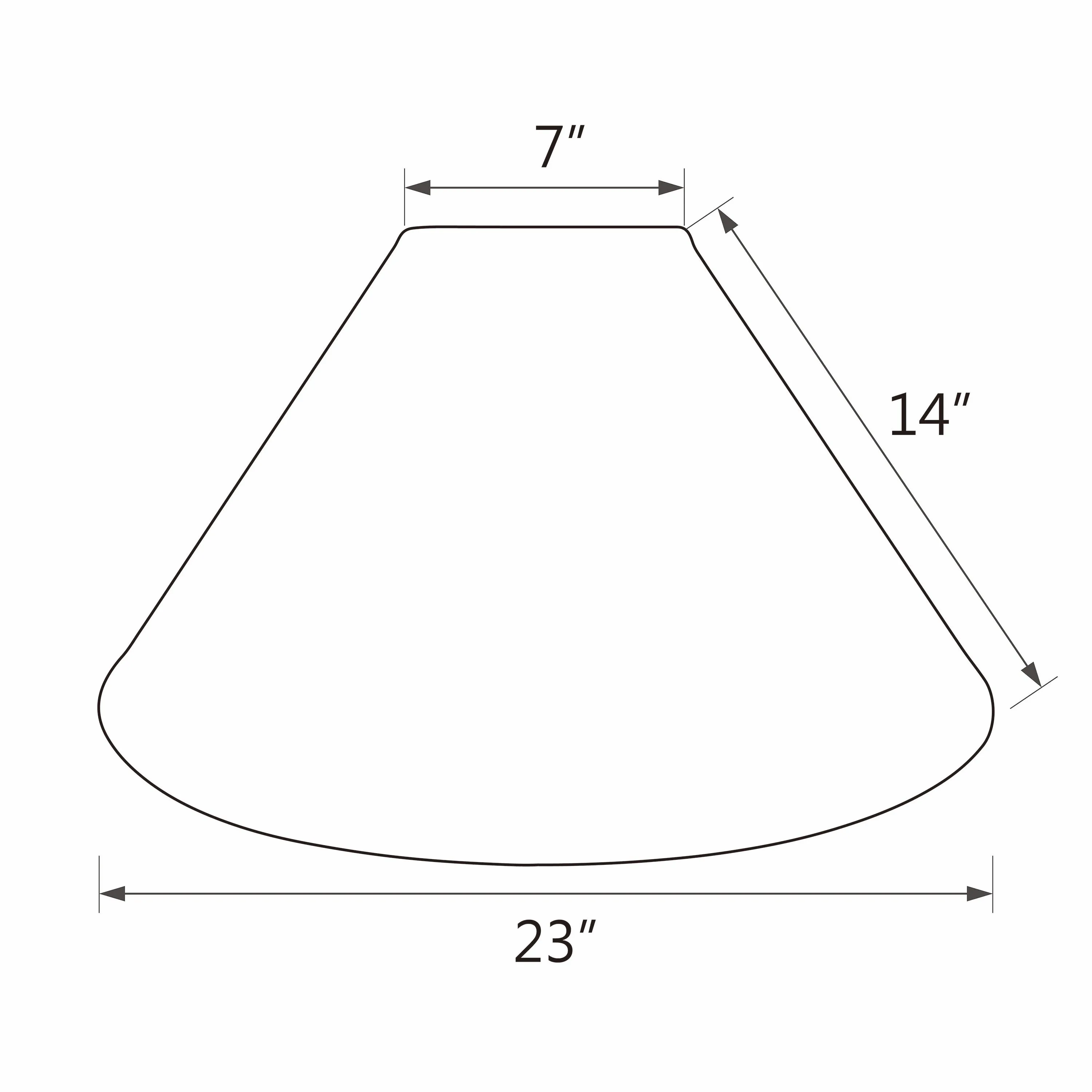 # 32591 Transitional Hardback Empire Shaped Spider Construction Lamp Shade in Off White, 23" wide (7" x 23" x 14")