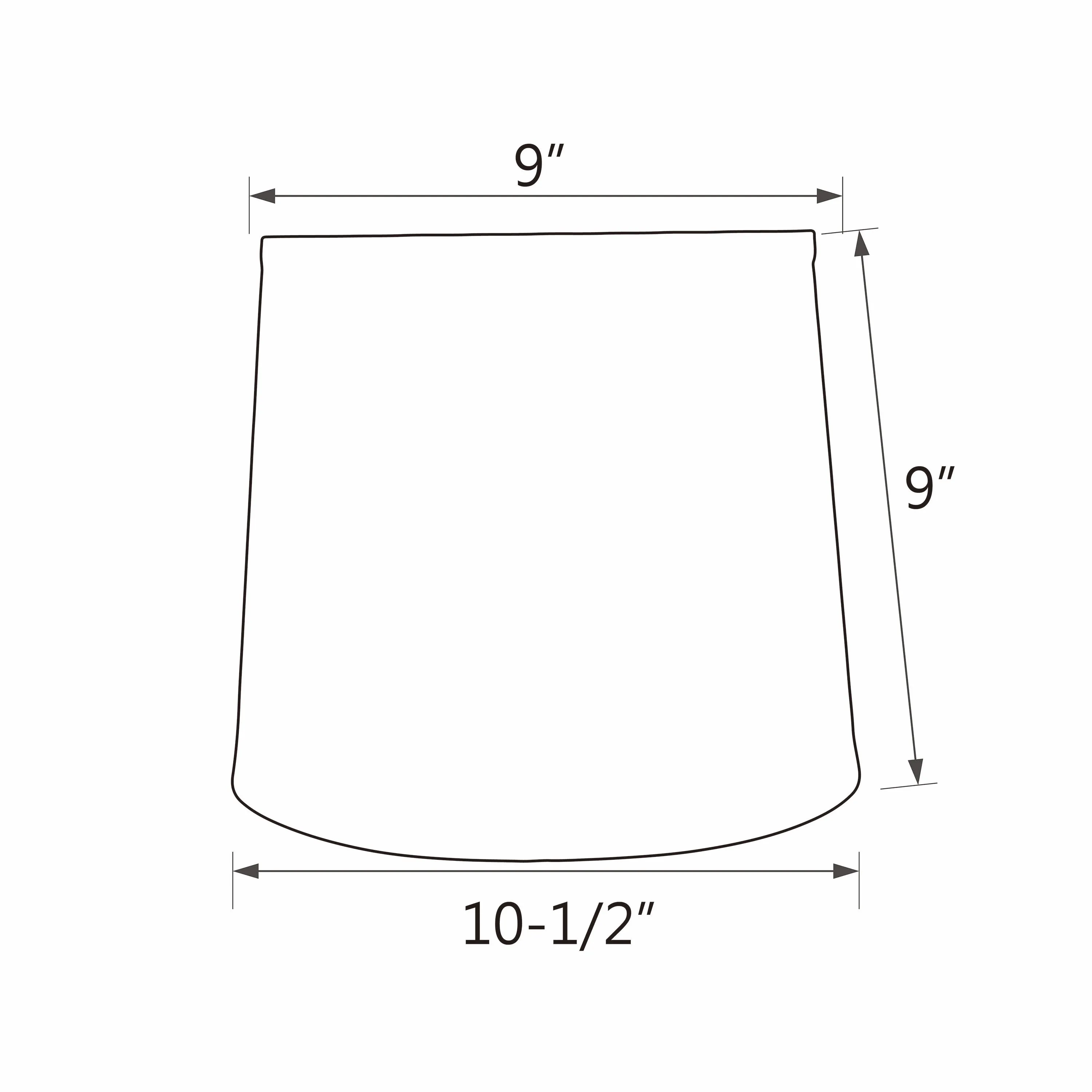# 32741 Transitional Hardback Empire Shaped Spider Construction Lamp Shade in Off White, 10 1/2" wide (9" x 10 1/2" x 9")