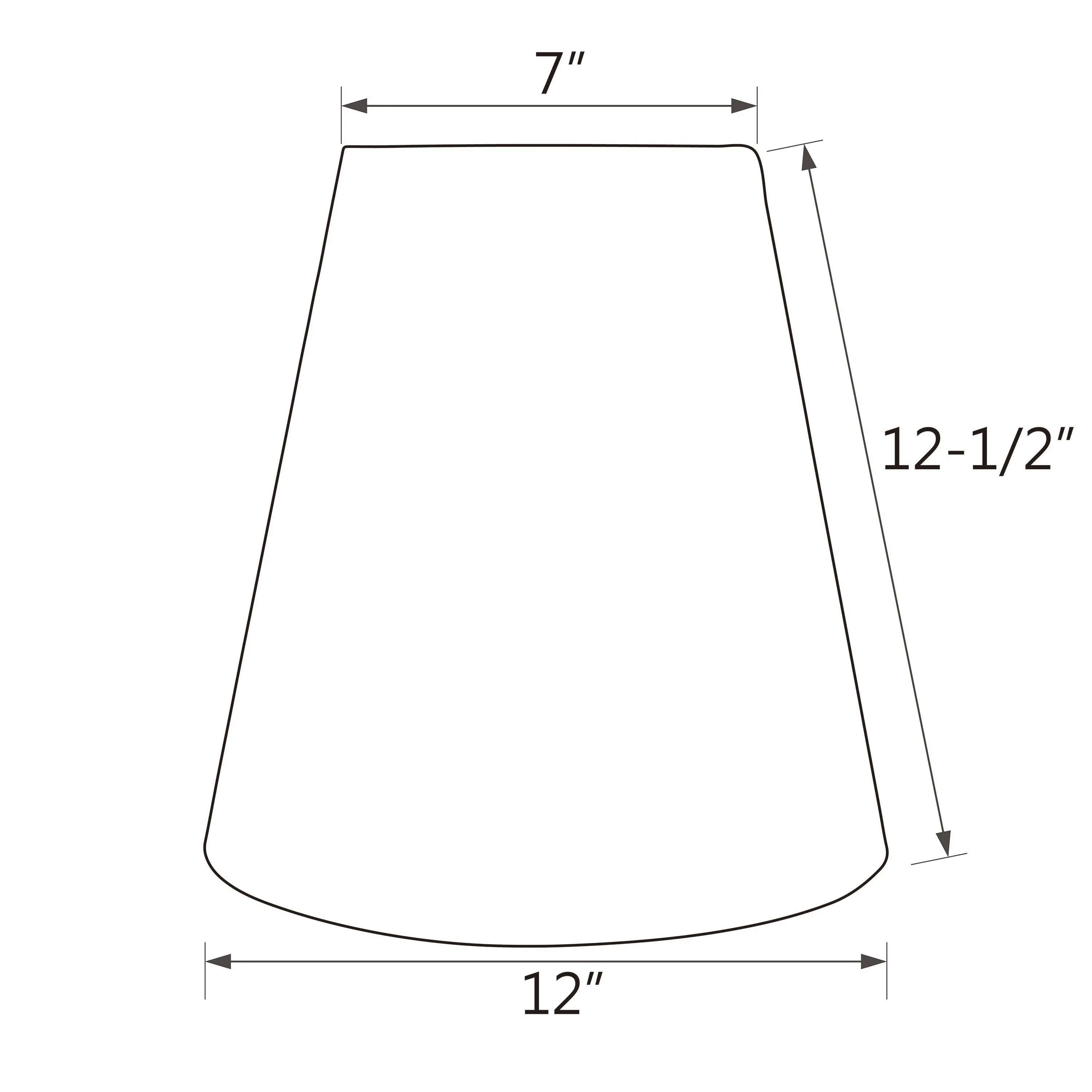 # 32891 Transitional Hardback Empire Shaped Spider Construction Lamp Shade in White, 12" wide (7" x 12" x 12 1/2")