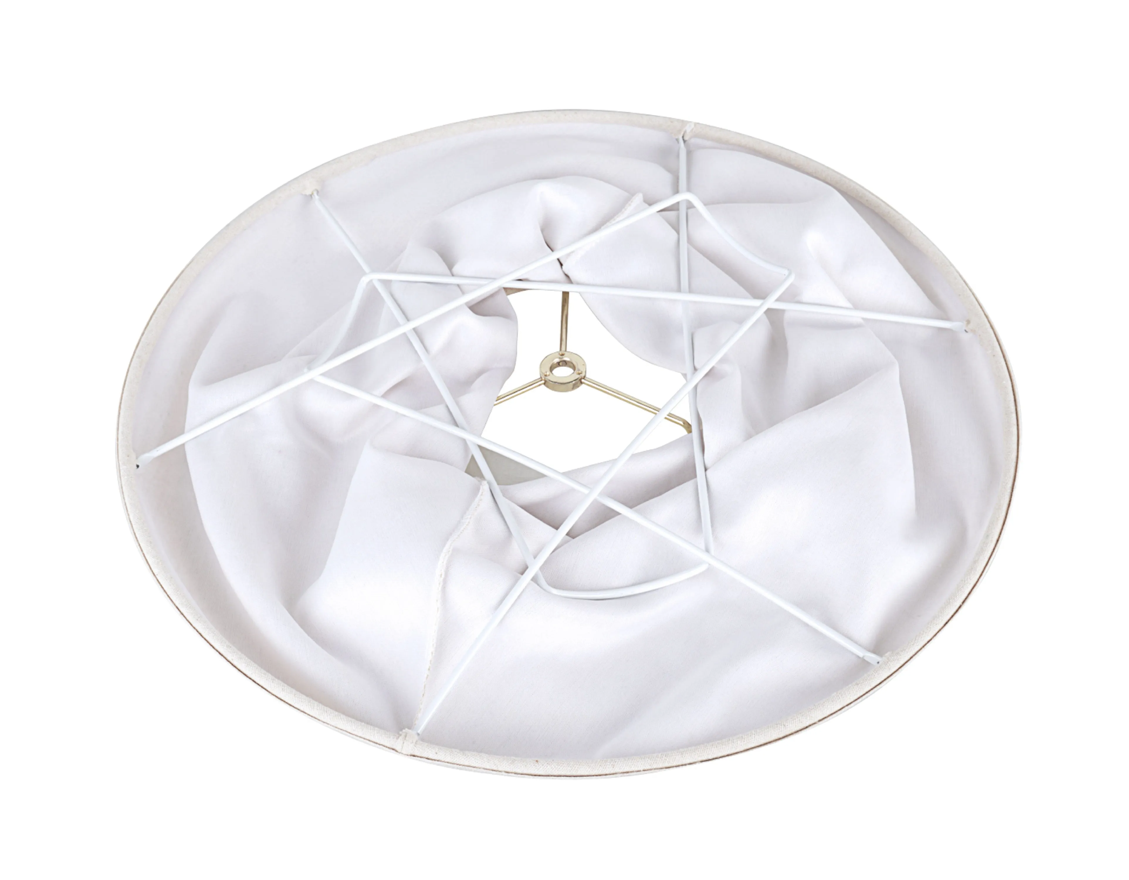 # 38003 Transitional Bell Shaped Collapsible Spider Construction Lamp Shade in Beige, 16" wide (6" x 16" x 12")