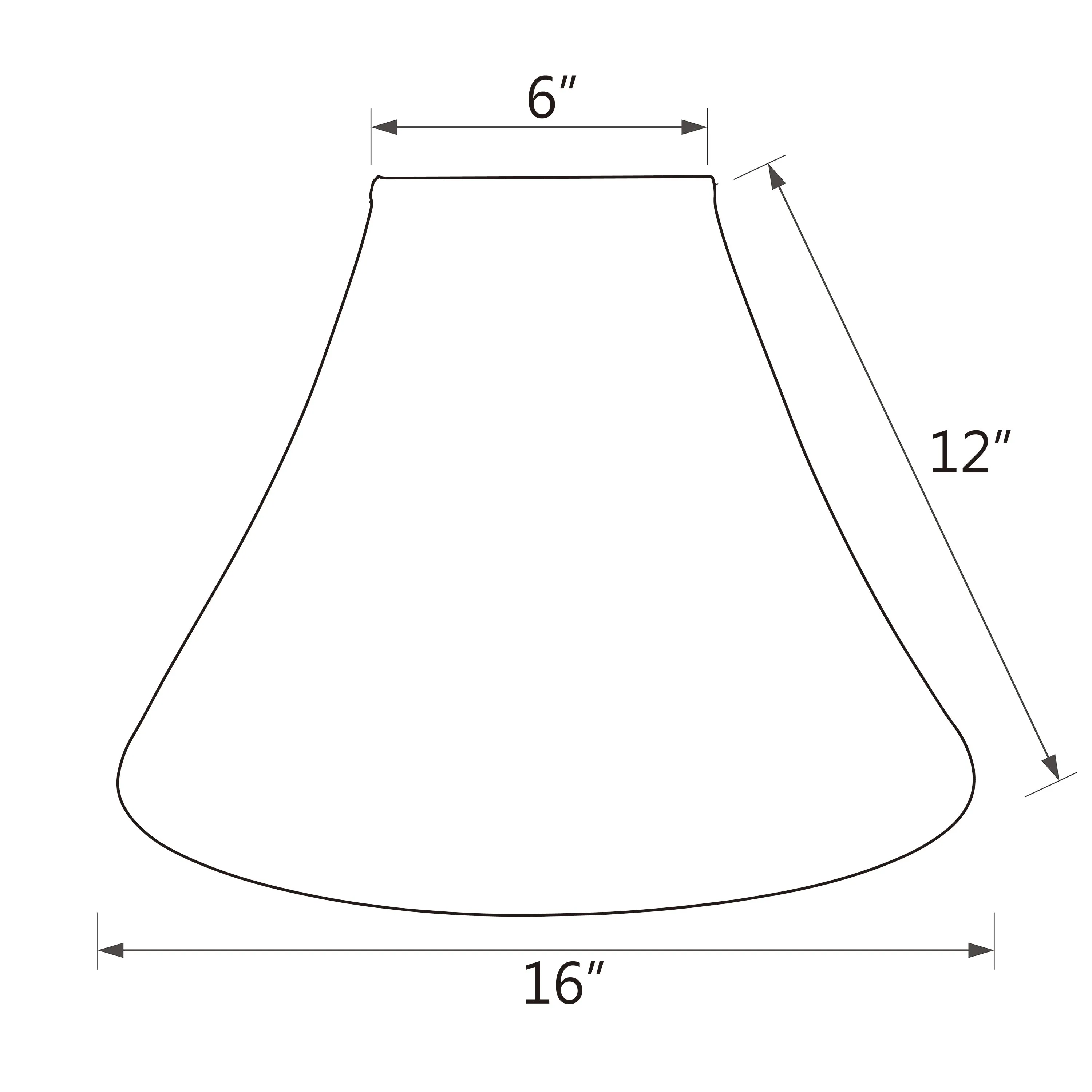 # 38003 Transitional Bell Shaped Collapsible Spider Construction Lamp Shade in Beige, 16" wide (6" x 16" x 12")