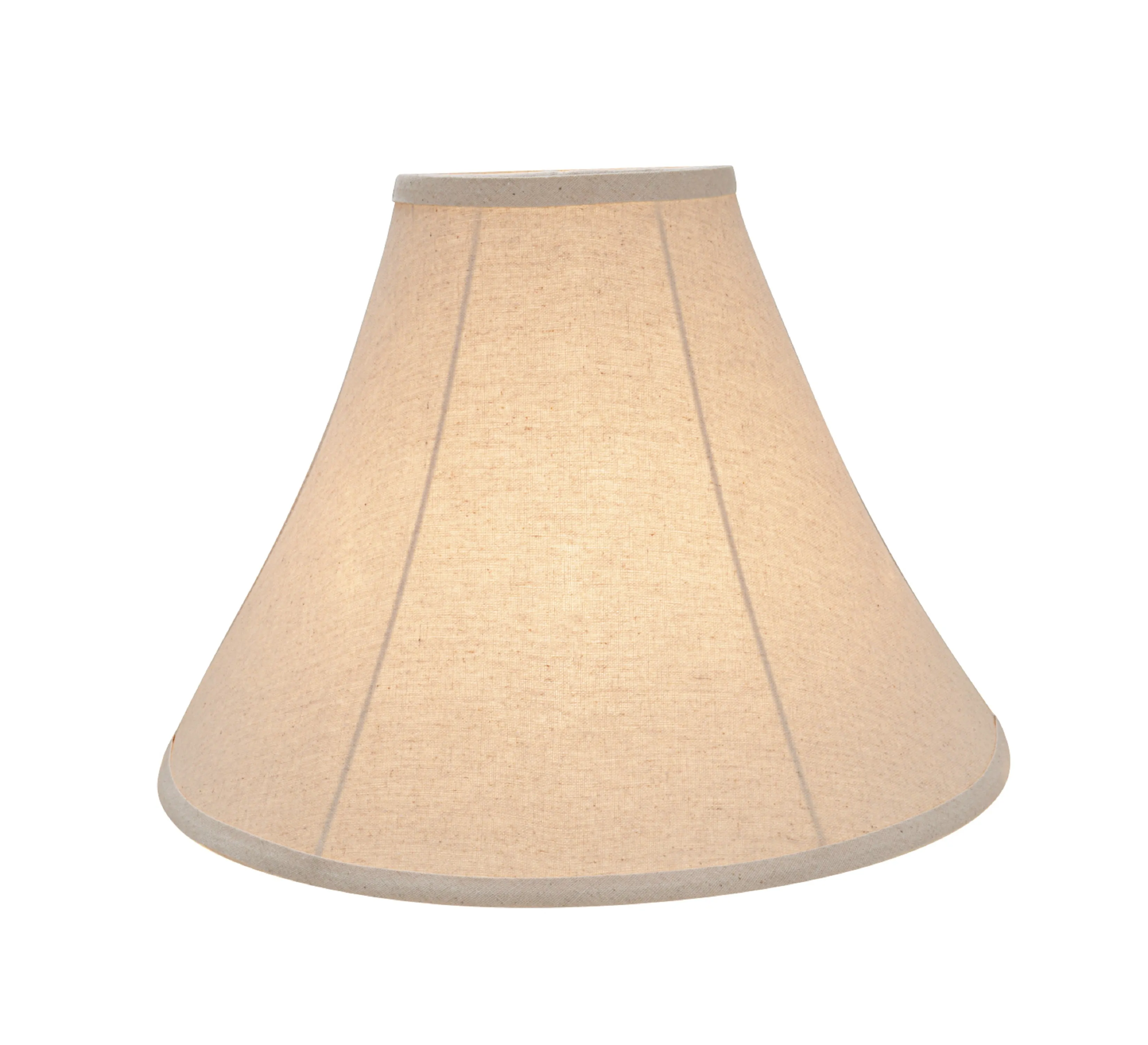 # 38003 Transitional Bell Shaped Collapsible Spider Construction Lamp Shade in Beige, 16" wide (6" x 16" x 12")
