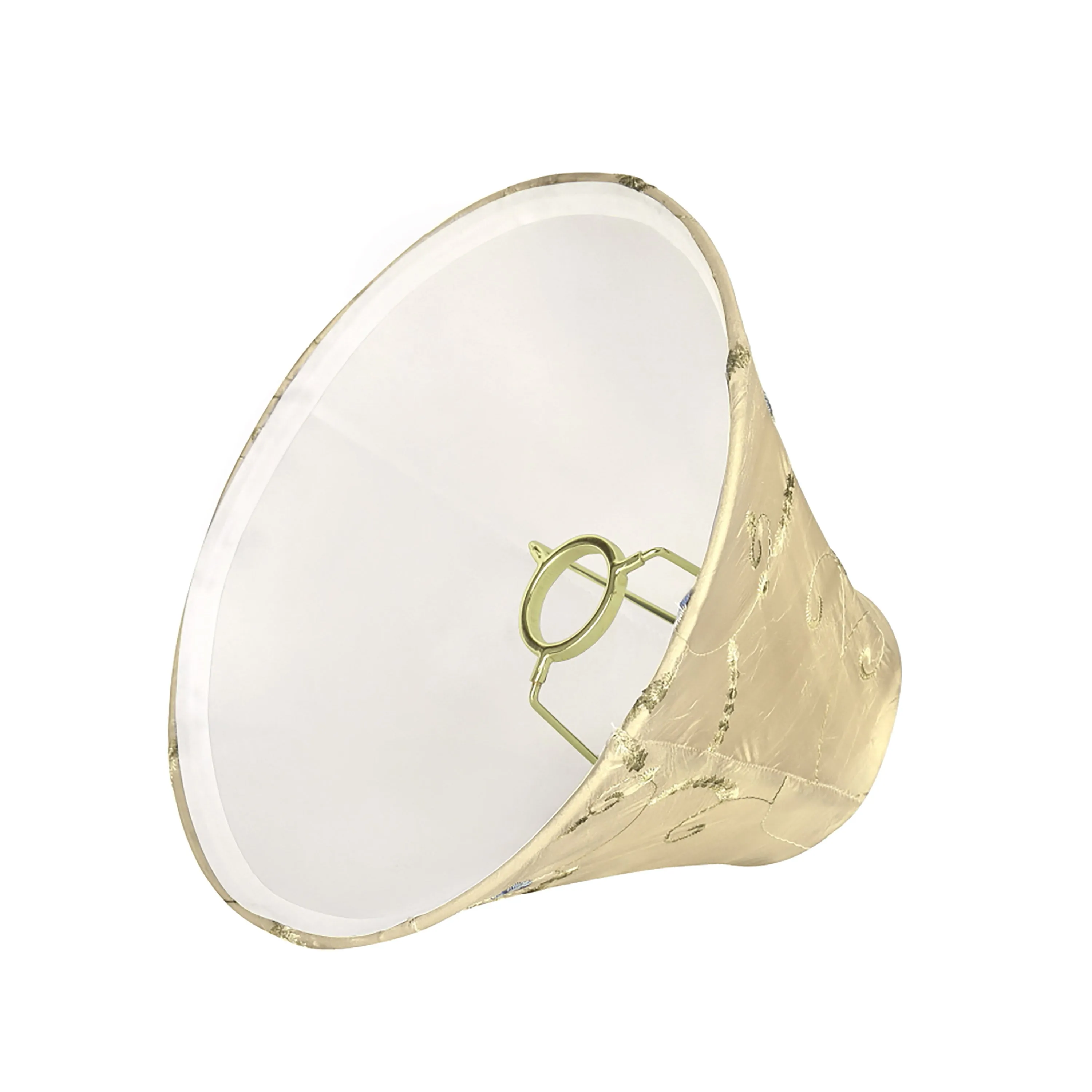 # 58026 Transitional Bell Shape UNO Construction Lamp Shade in Gold, 10" Wide (4" x 10" x 7")
