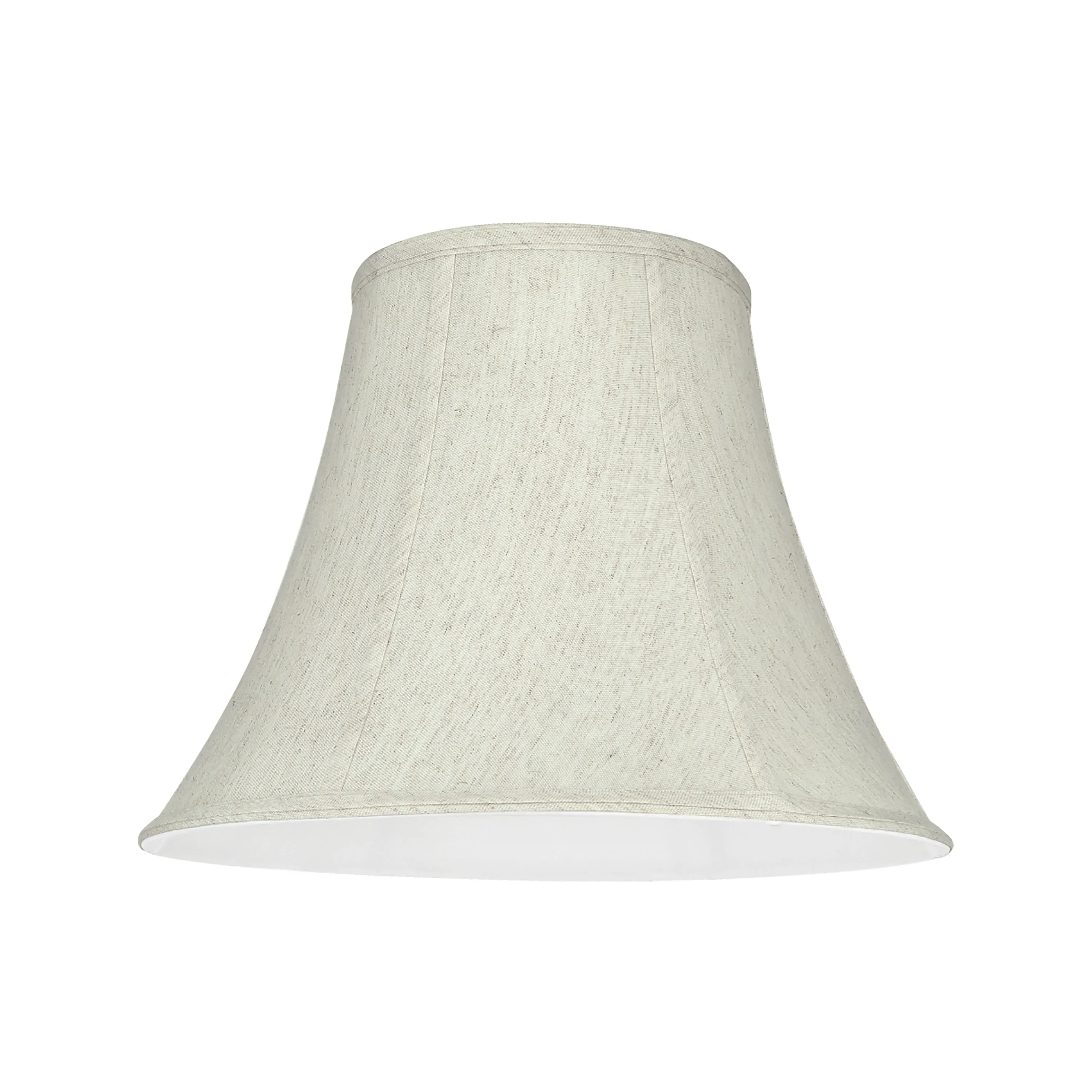 # 58052 Transitional Bell Shape UNO Construction Lamp Shade in Linen White, 14" Wide (7" x 14" x 11")