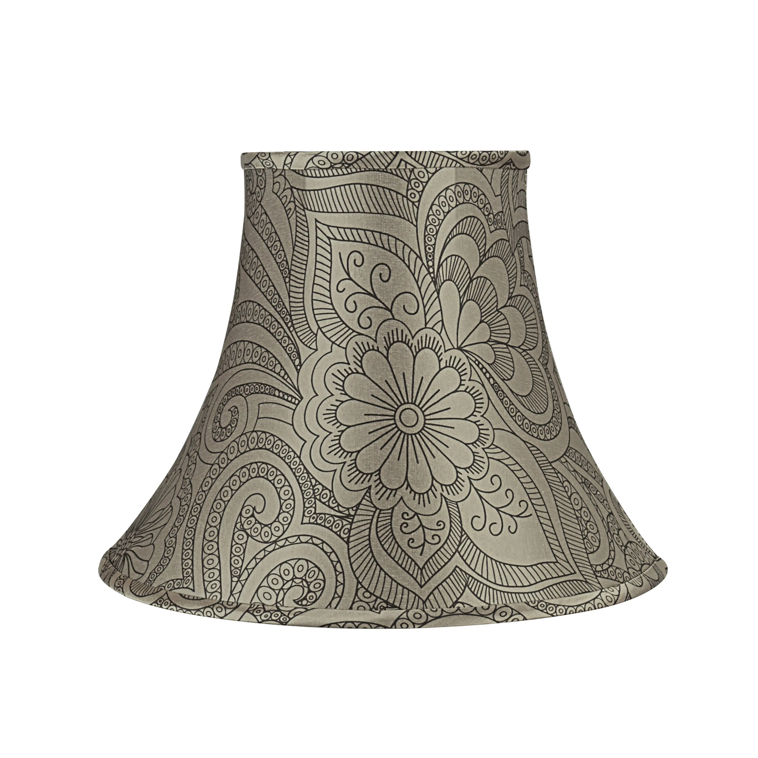 # 58054 Transitional Bell Shape UNO Construction Lamp Shade in Taupe, 14" Wide (7" x 14" x 11")