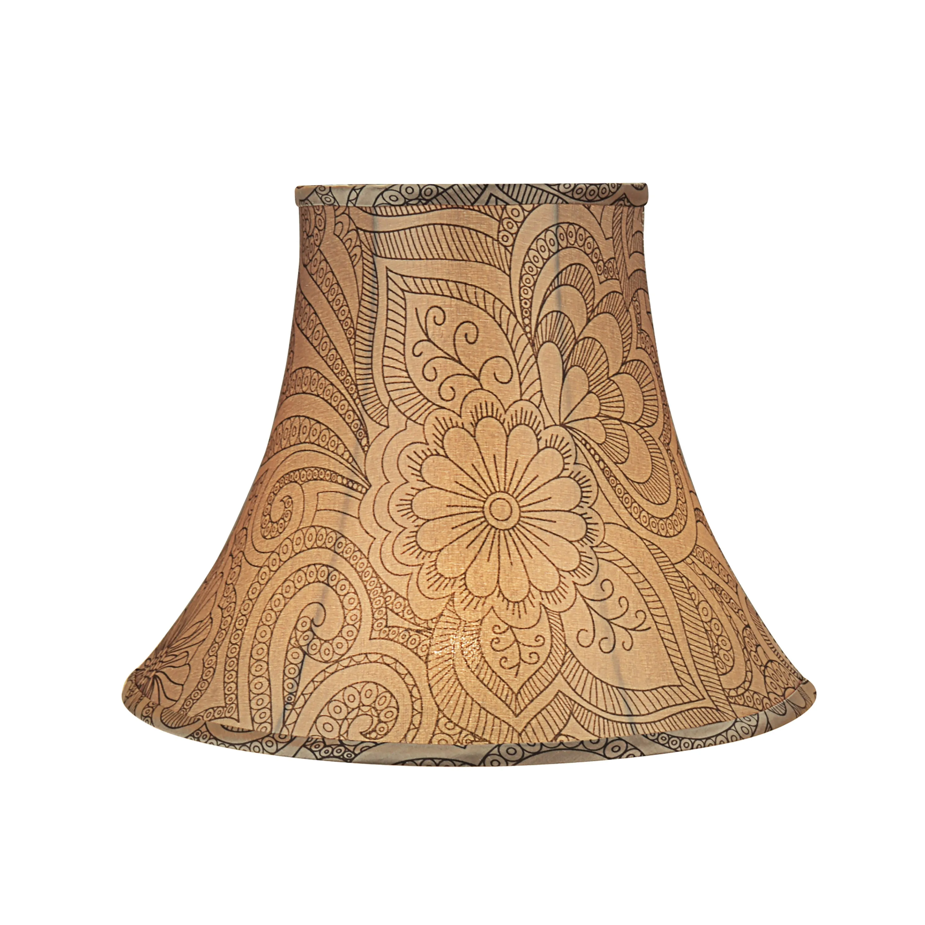 # 58054 Transitional Bell Shape UNO Construction Lamp Shade in Taupe, 14" Wide (7" x 14" x 11")