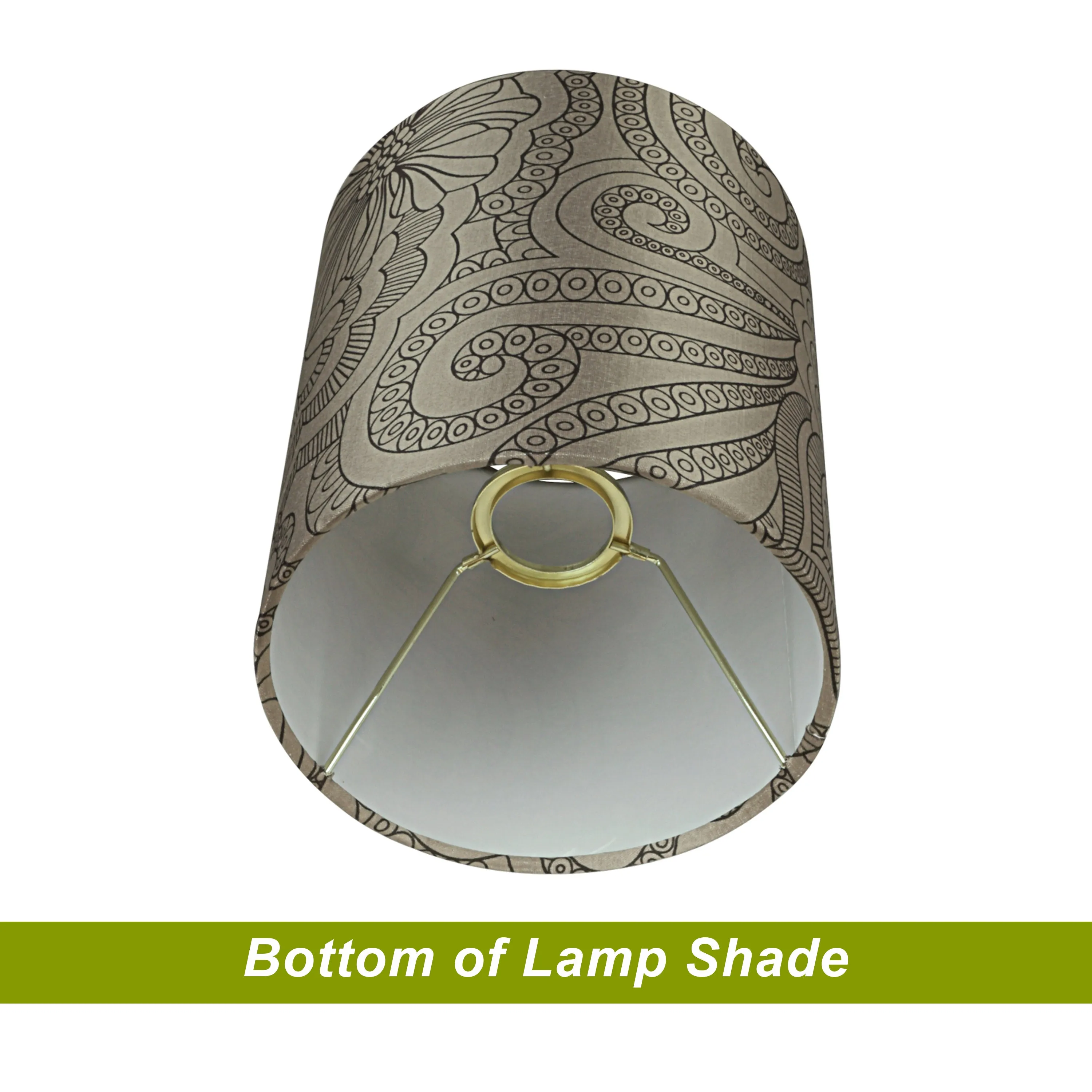# 58501 Transitional Drum (Cylinder) Shape UNO Construction Lamp Shade in Taupe, 6-1/2" Wide (6-1/2" x 6-1/2" x 7-1/2")
