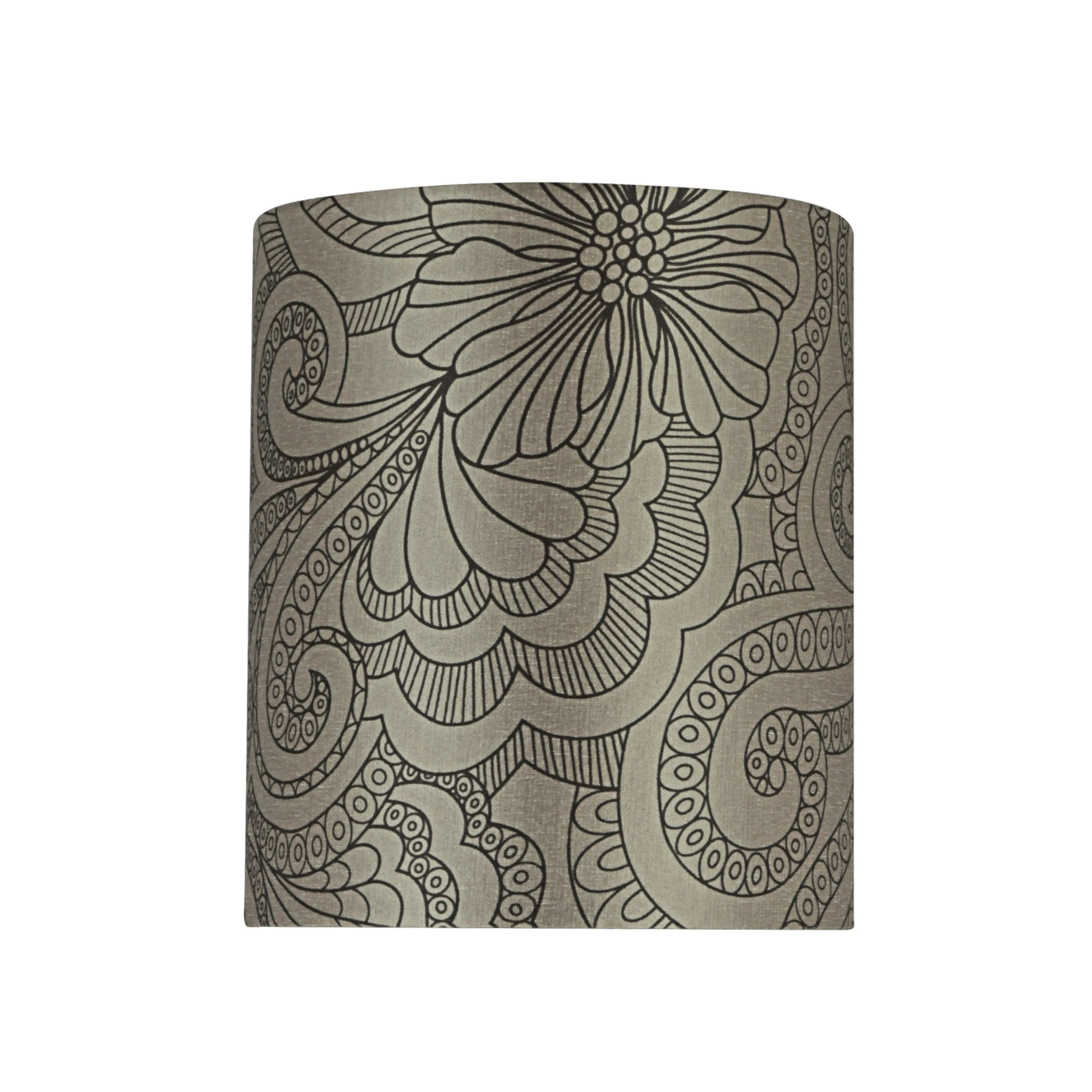 # 58501 Transitional Drum (Cylinder) Shape UNO Construction Lamp Shade in Taupe, 6-1/2" Wide (6-1/2" x 6-1/2" x 7-1/2")