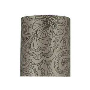 # 58501 Transitional Drum (Cylinder) Shape UNO Construction Lamp Shade in Taupe, 6-1/2" Wide (6-1/2" x 6-1/2" x 7-1/2")