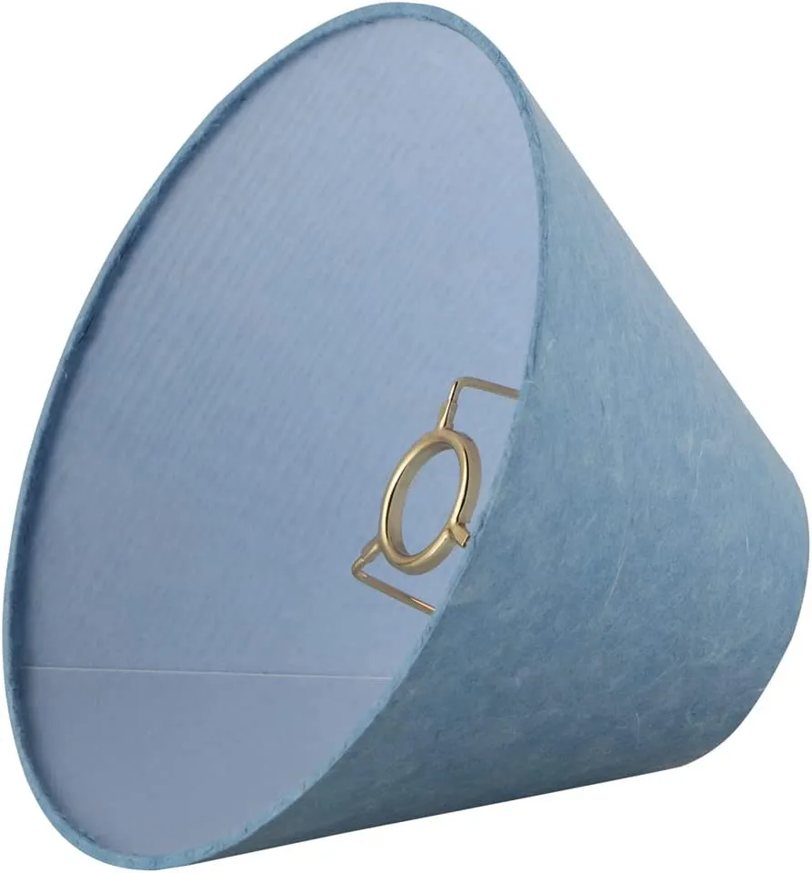 # 58760 Transitional Hardback Empire Shape UNO Construction Lamp Shade in Blue Washi Paper, 10" Wide (4" x 10" x 7")