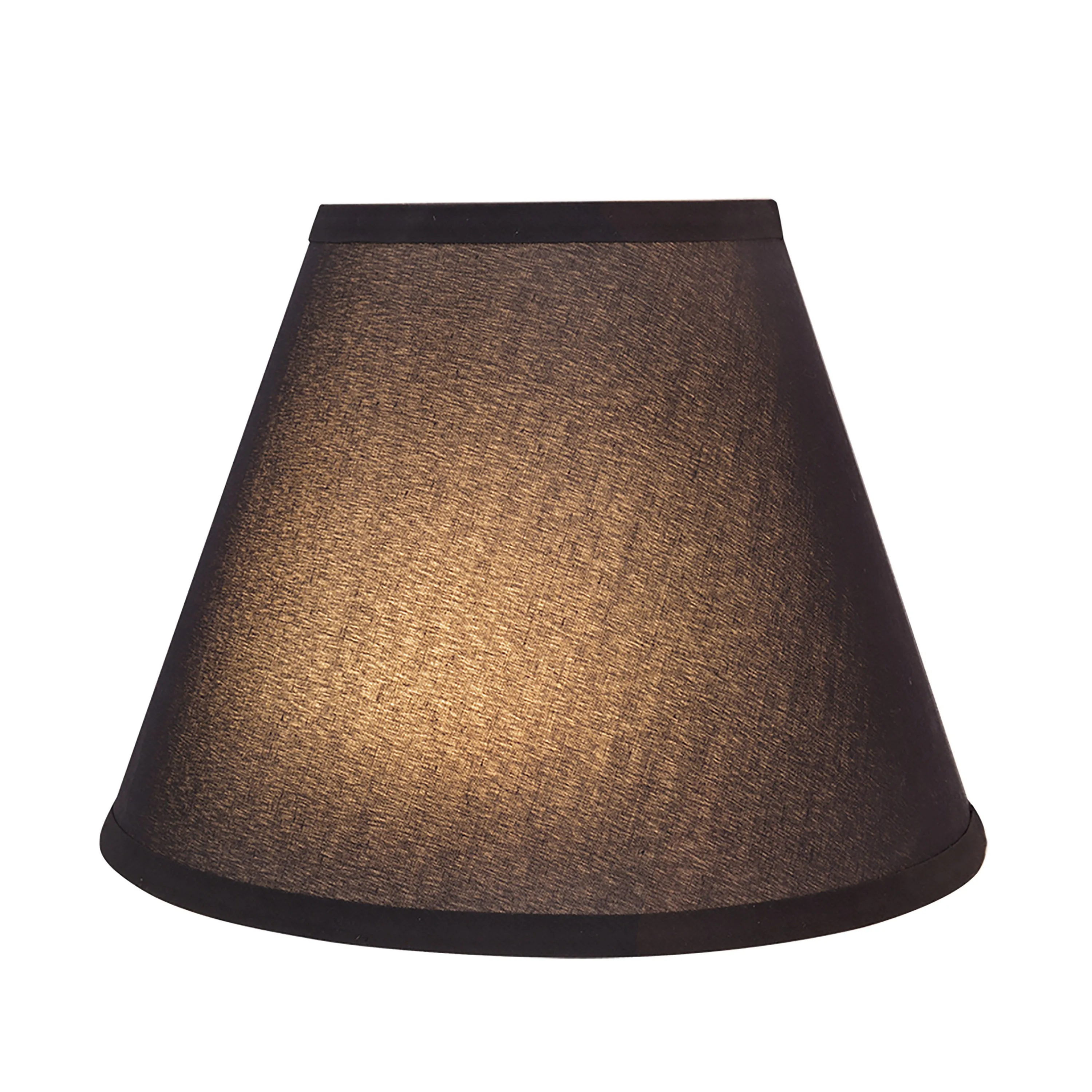# 58878 Transitional Pleated Empire Shape UNO Construction Lamp Shade in Black, 12" wide (6" x 12" x 9")
