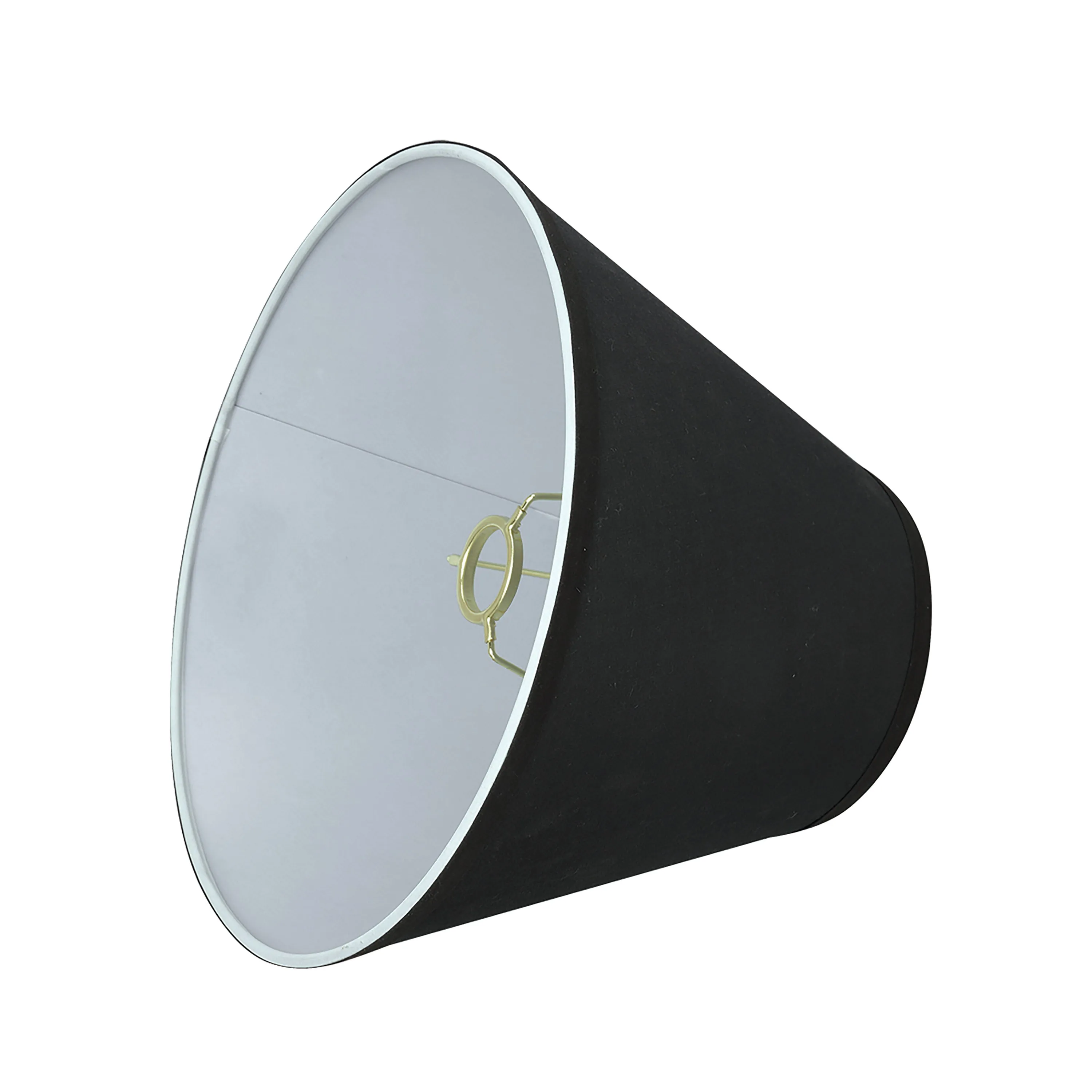 # 58878 Transitional Pleated Empire Shape UNO Construction Lamp Shade in Black, 12" wide (6" x 12" x 9")