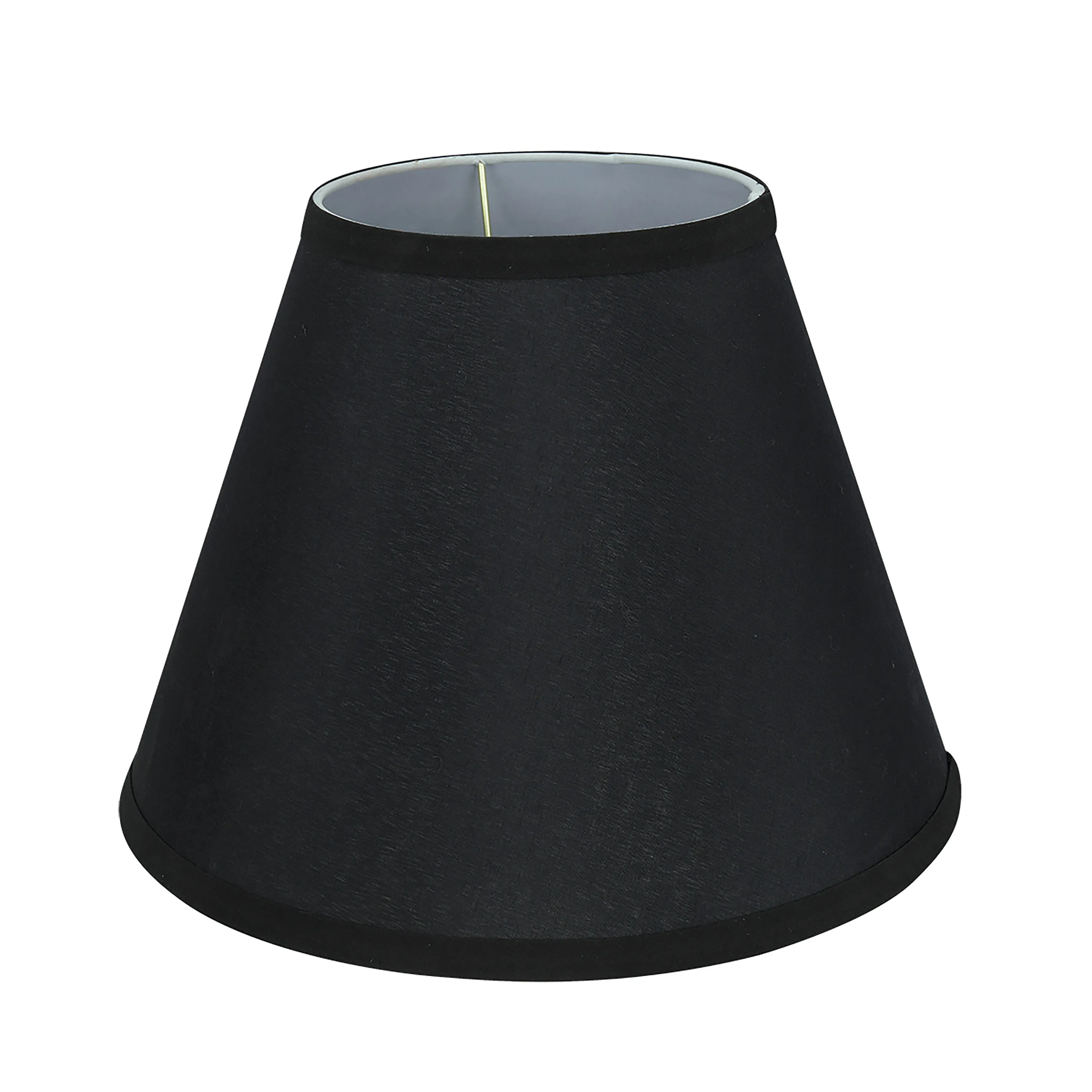 # 58878 Transitional Pleated Empire Shape UNO Construction Lamp Shade in Black, 12" wide (6" x 12" x 9")