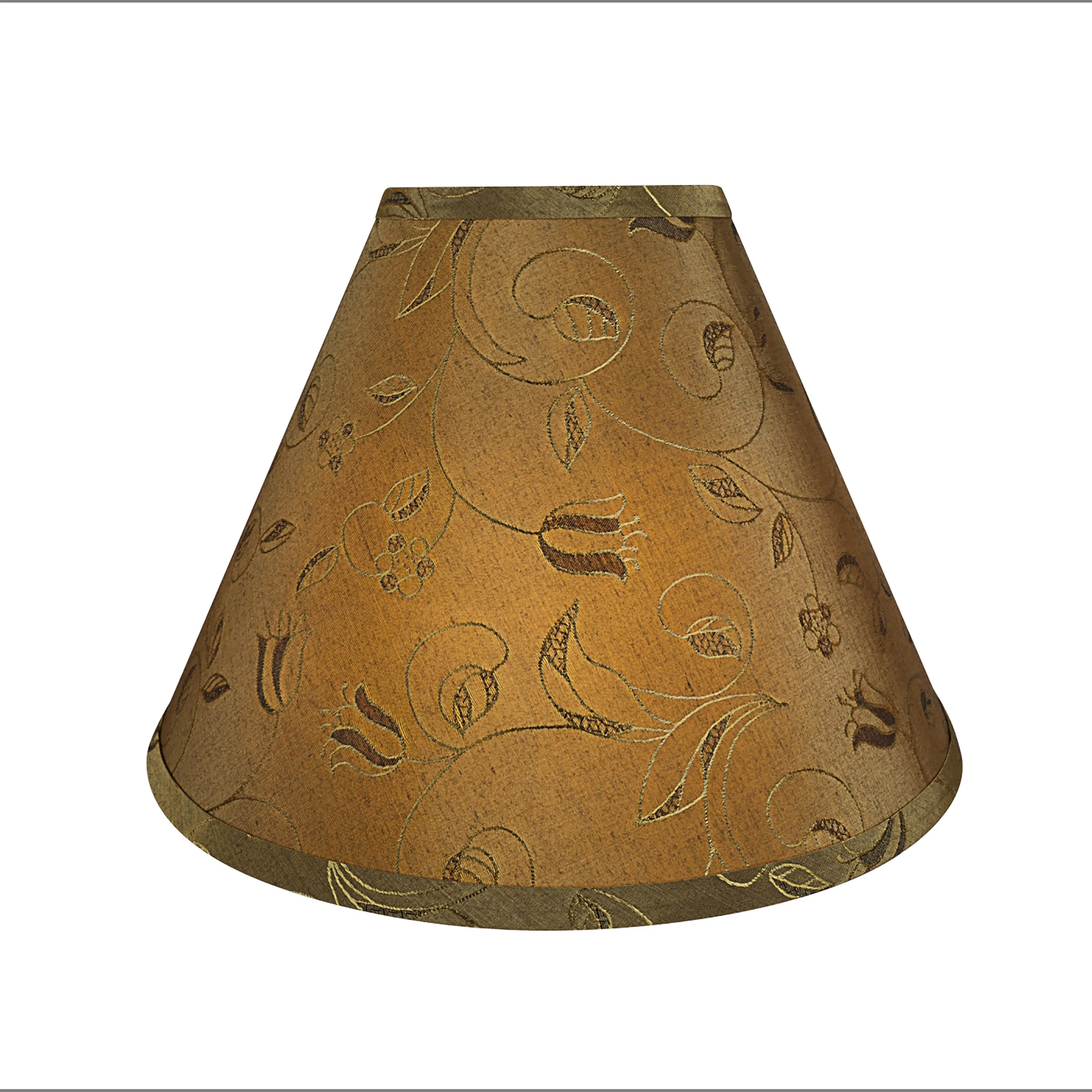 # 58925 Transitional Hardback Empire Shape UNO Construction Lamp Shade in Goldish Brown, 13" Wide (5" x 13" x 9-1/2")