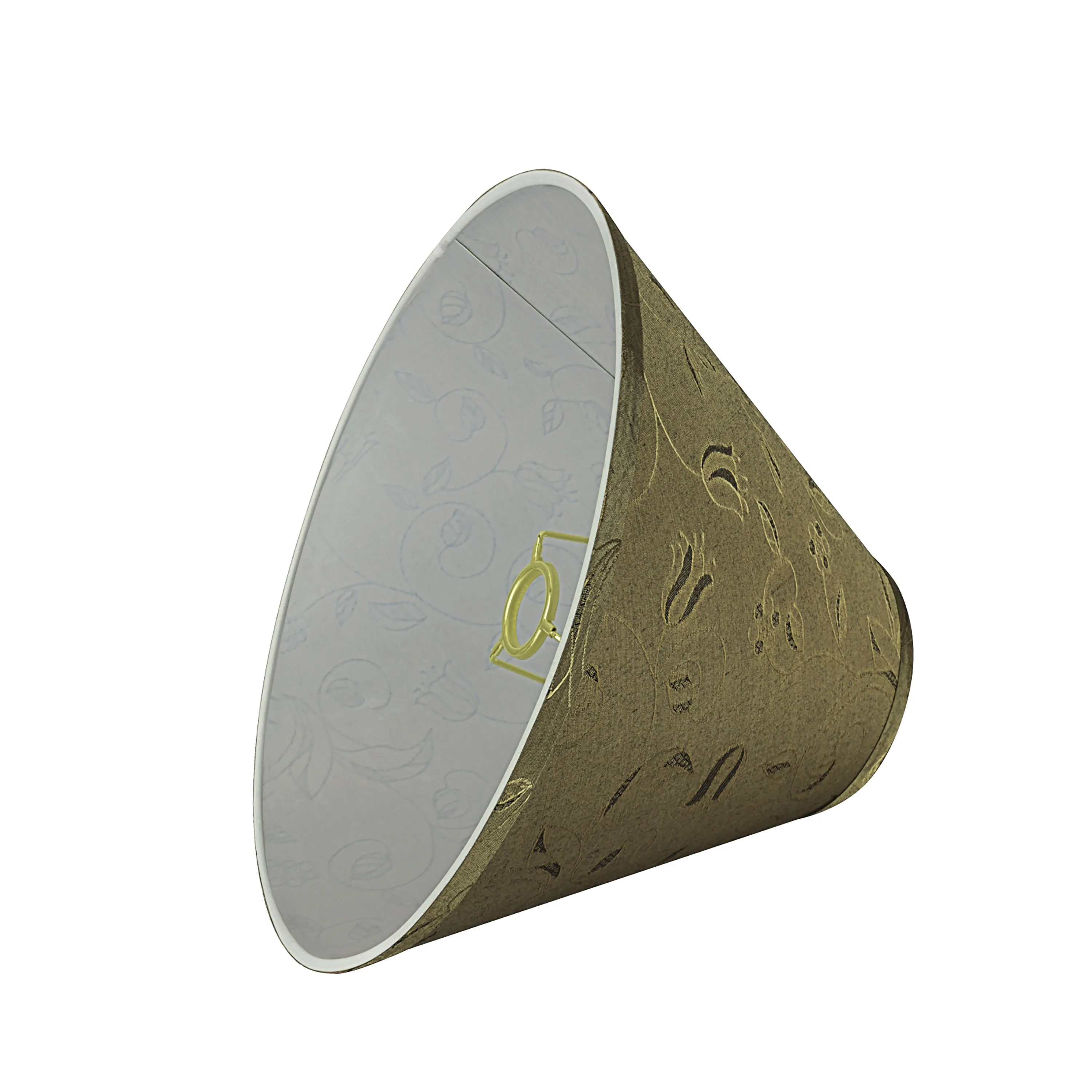 # 58925 Transitional Hardback Empire Shape UNO Construction Lamp Shade in Goldish Brown, 13" Wide (5" x 13" x 9-1/2")