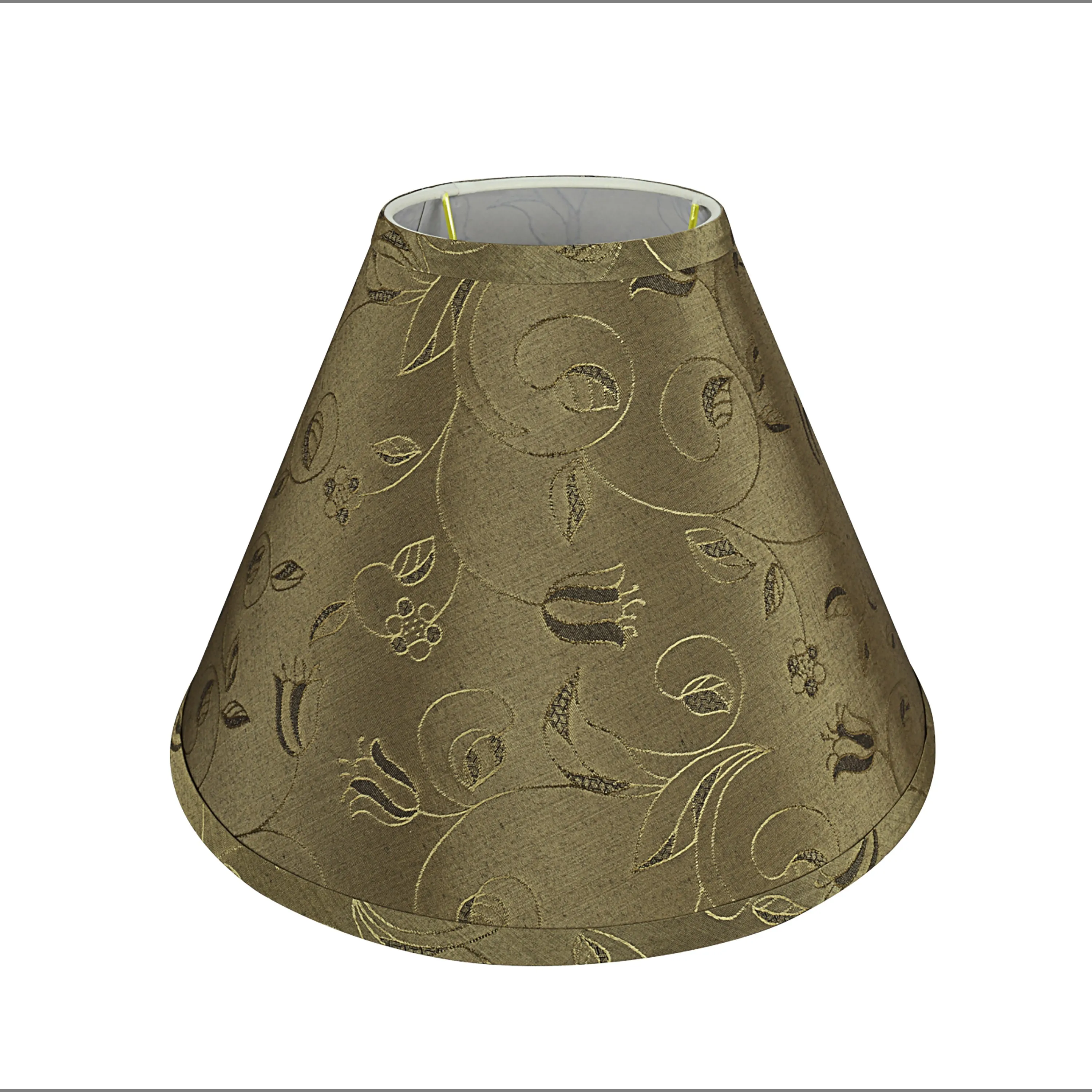 # 58925 Transitional Hardback Empire Shape UNO Construction Lamp Shade in Goldish Brown, 13" Wide (5" x 13" x 9-1/2")