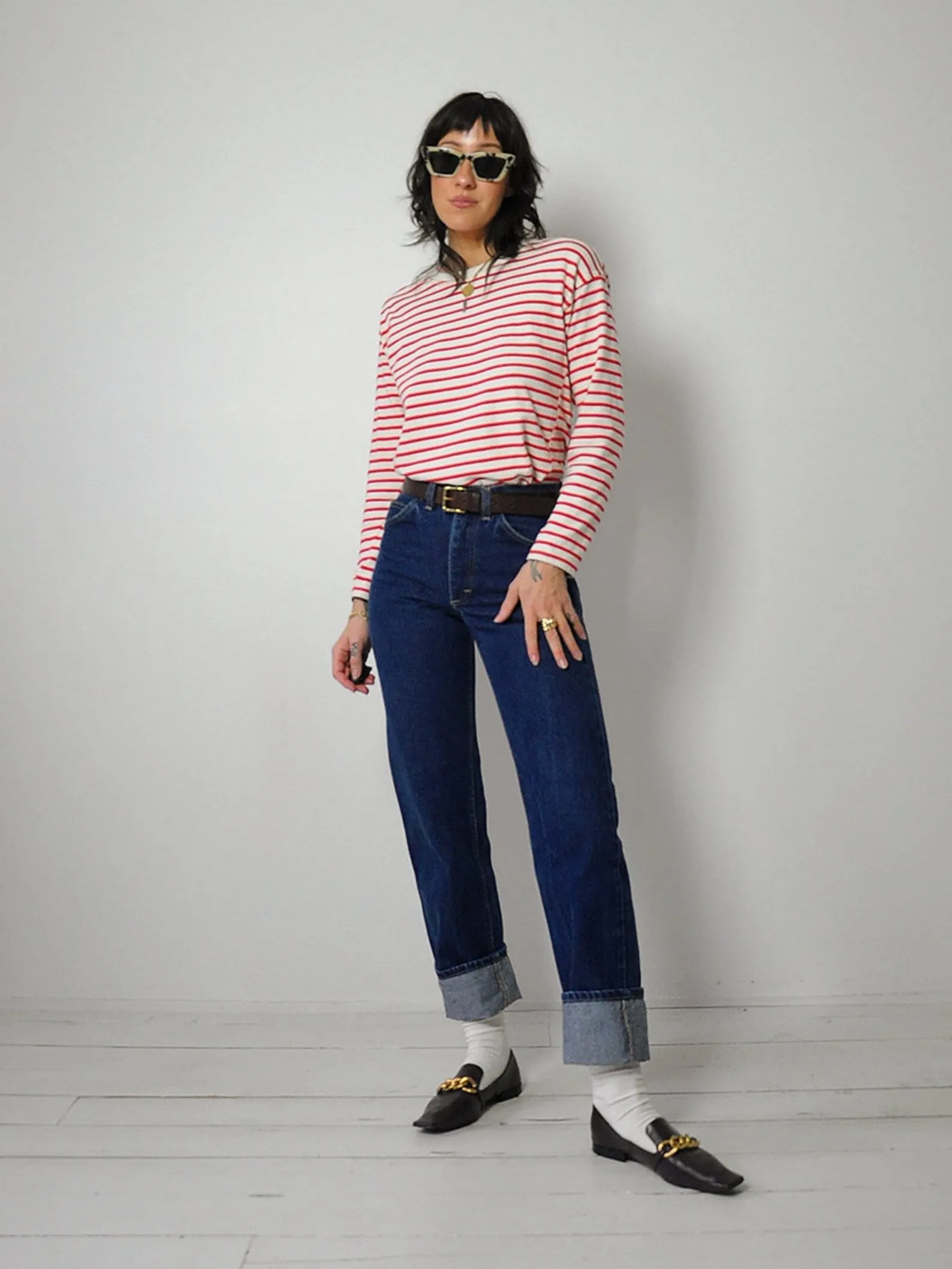 1980's Dark Wash Lee Jeans 26x32.5