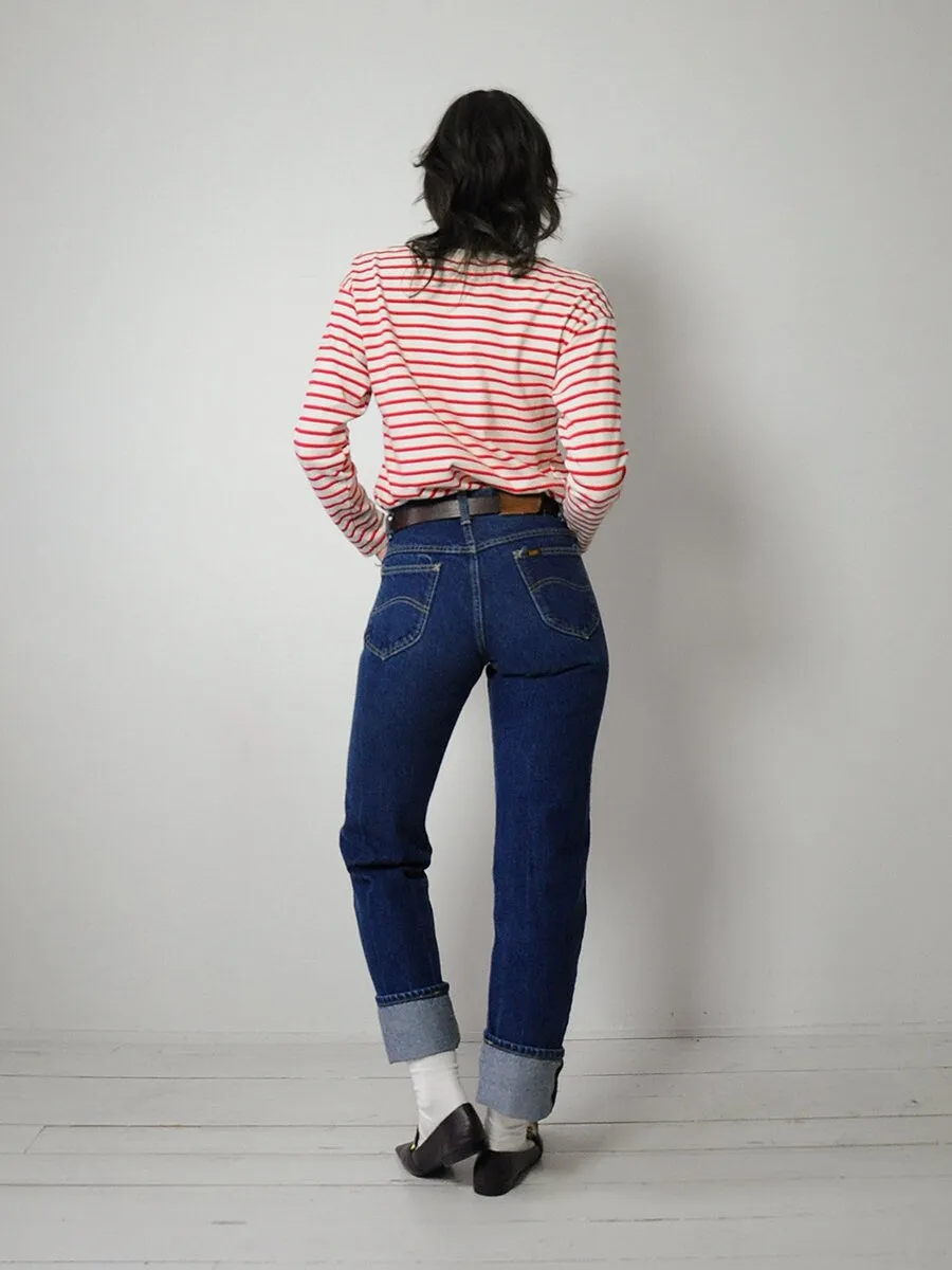 1980's Dark Wash Lee Jeans 26x32.5